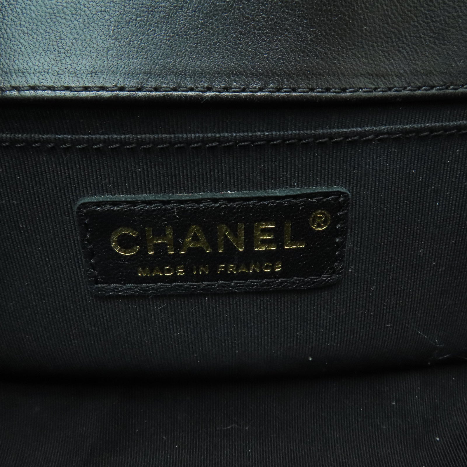 CHANEL 菱格羊皮皮革Chain Shoulder金扣鏈帶肩背袋黑色
