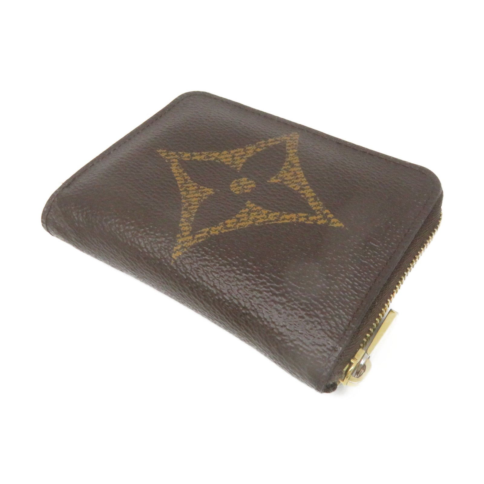 LOUIS VUITTON Monogram Zip Coin Purse拉链零钱包啡色