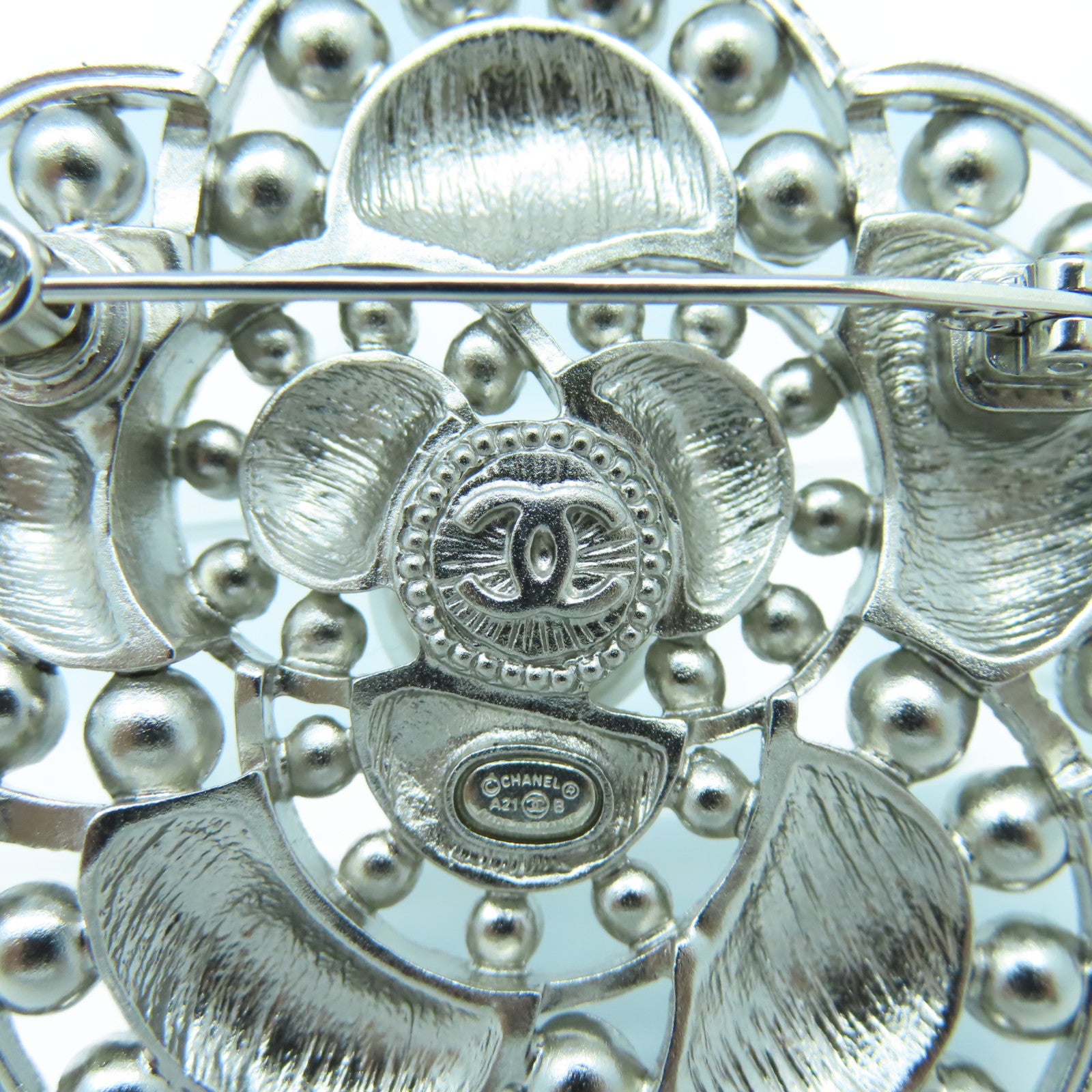 CHANEL 水晶/金屬Brooch胸針黑色