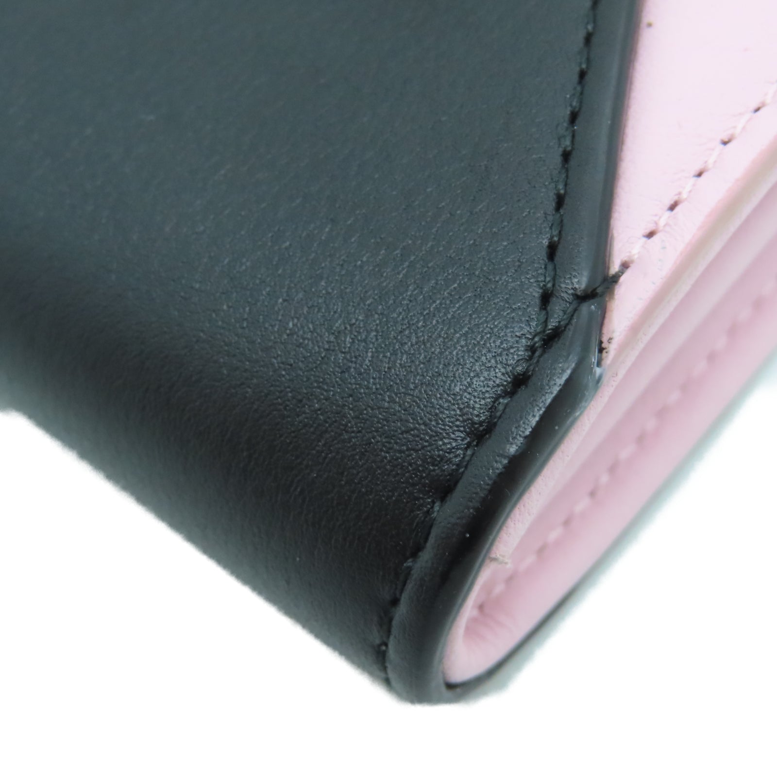 Dior 牛皮皮革Wallet On Chain银扣链带肩背袋黑色/粉红色