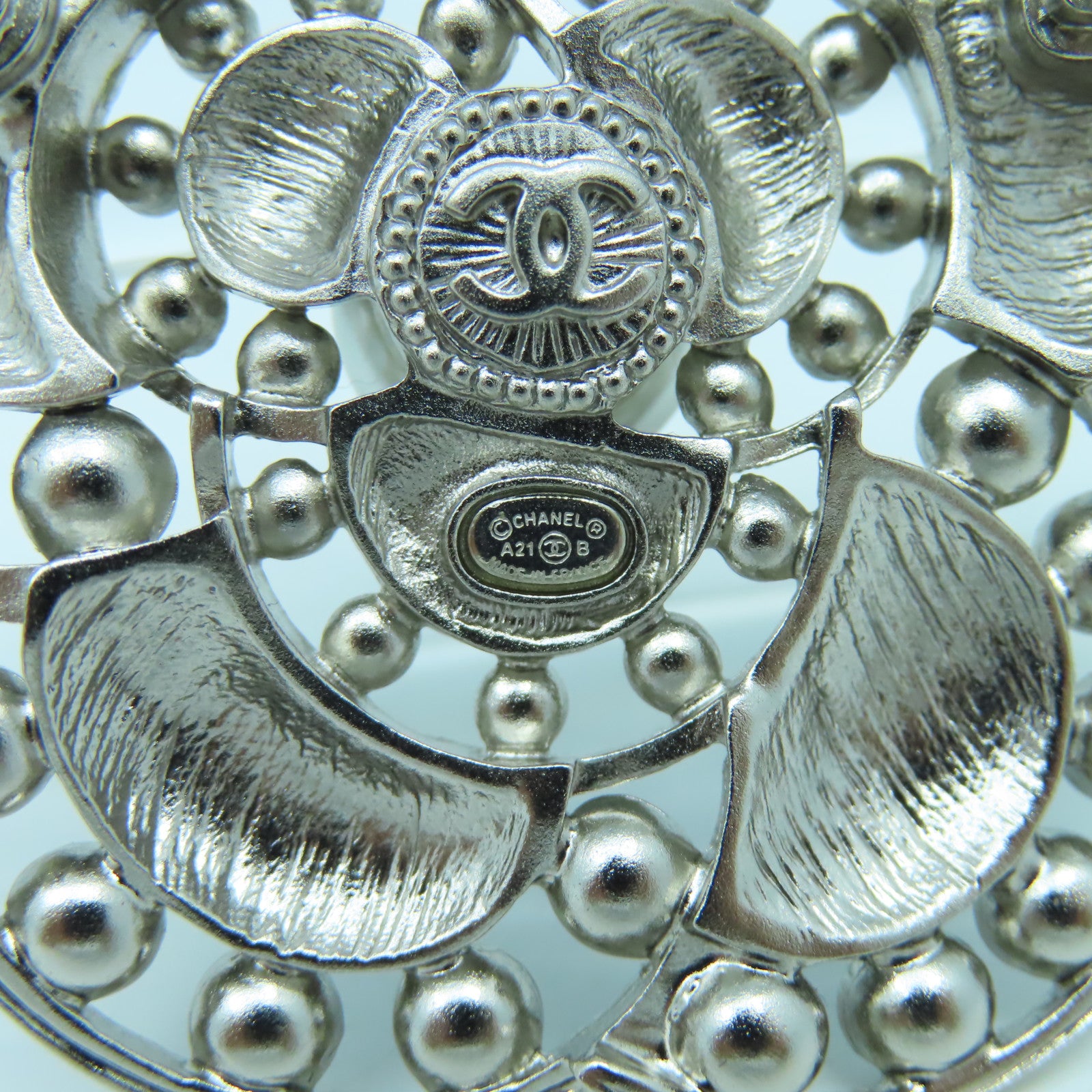 CHANEL 水晶/金屬Brooch胸針黑色