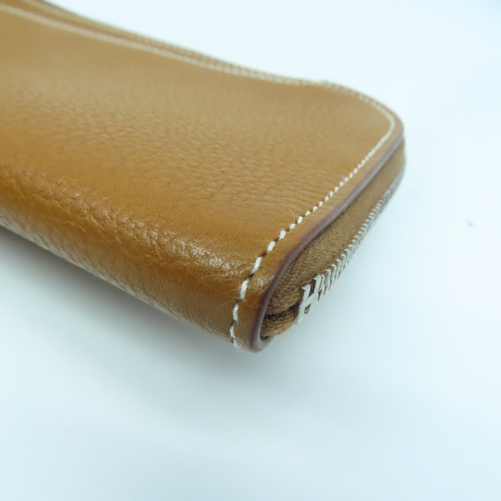 HERMES Evercolor皮革Strap GM Phone Case銀扣手機套Gold經典駝色