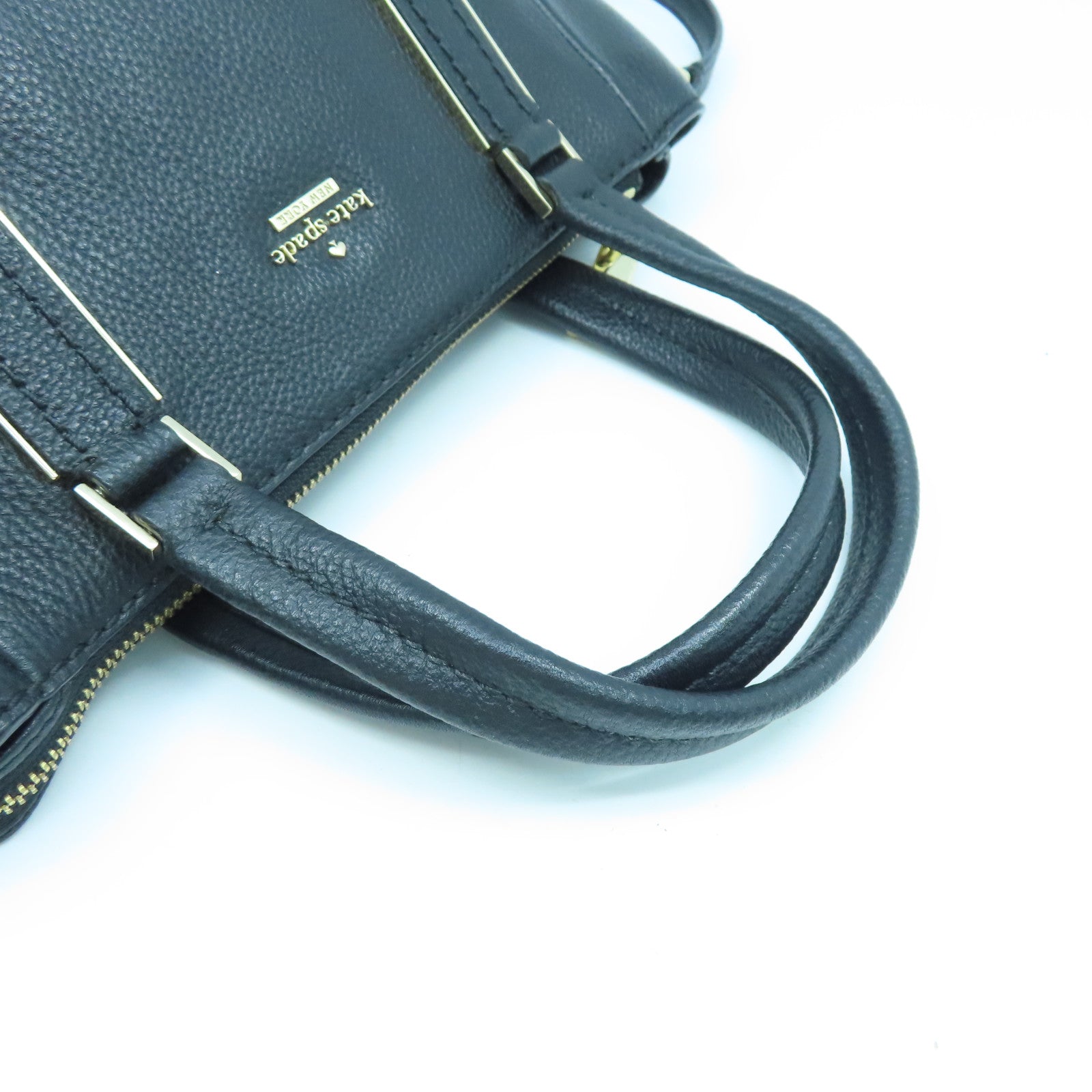 Kate Spade Coated Canvas 2Way Bag Silver Buckle Handle Shoulder Backpack Black