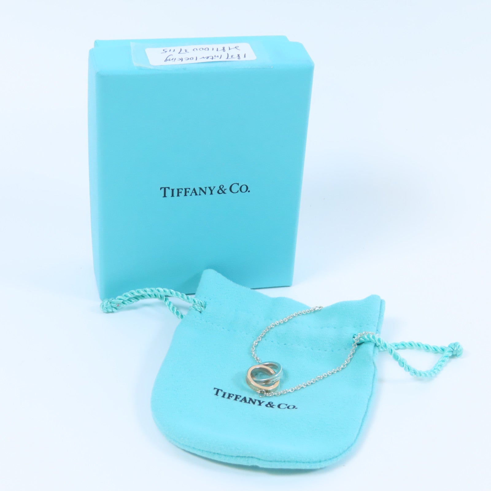 TIFFANY＆CO 18K玫瑰金/925純銀1837 Interlocking Circles手鏈