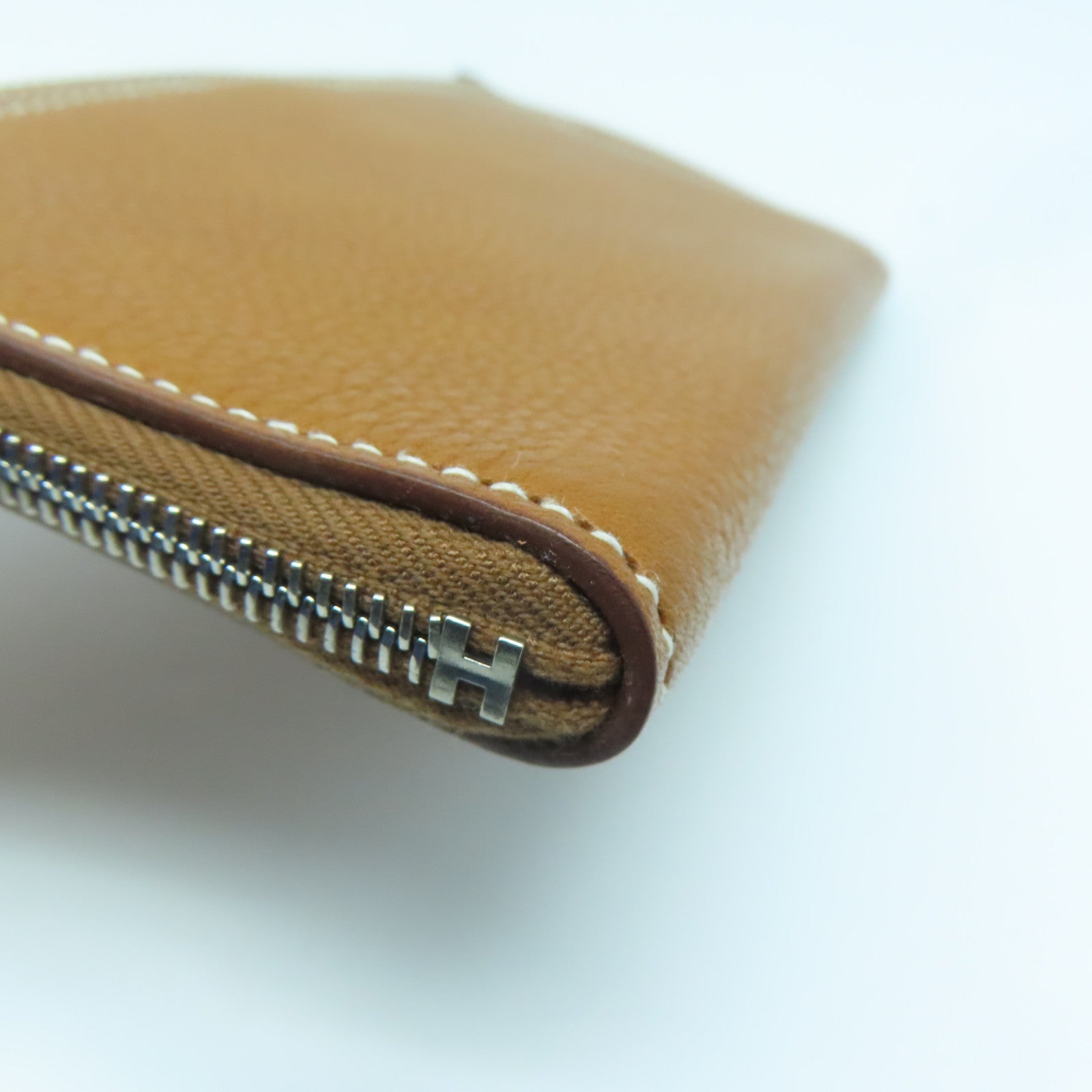 HERMES Evercolor皮革Strap GM Phone Case銀扣手機套Gold經典駝色