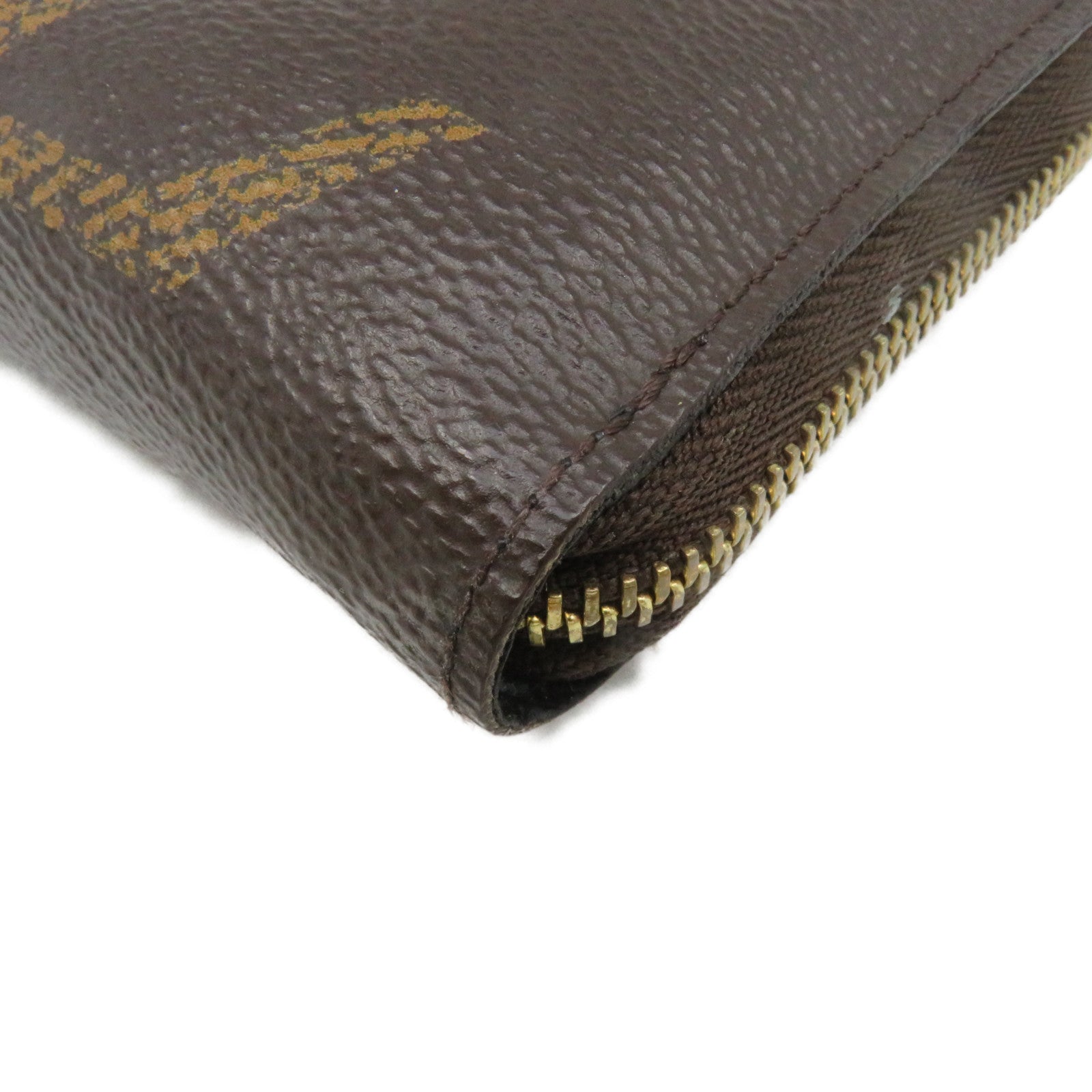 LOUIS VUITTON Monogram Zip Coin Purse拉链零钱包啡色