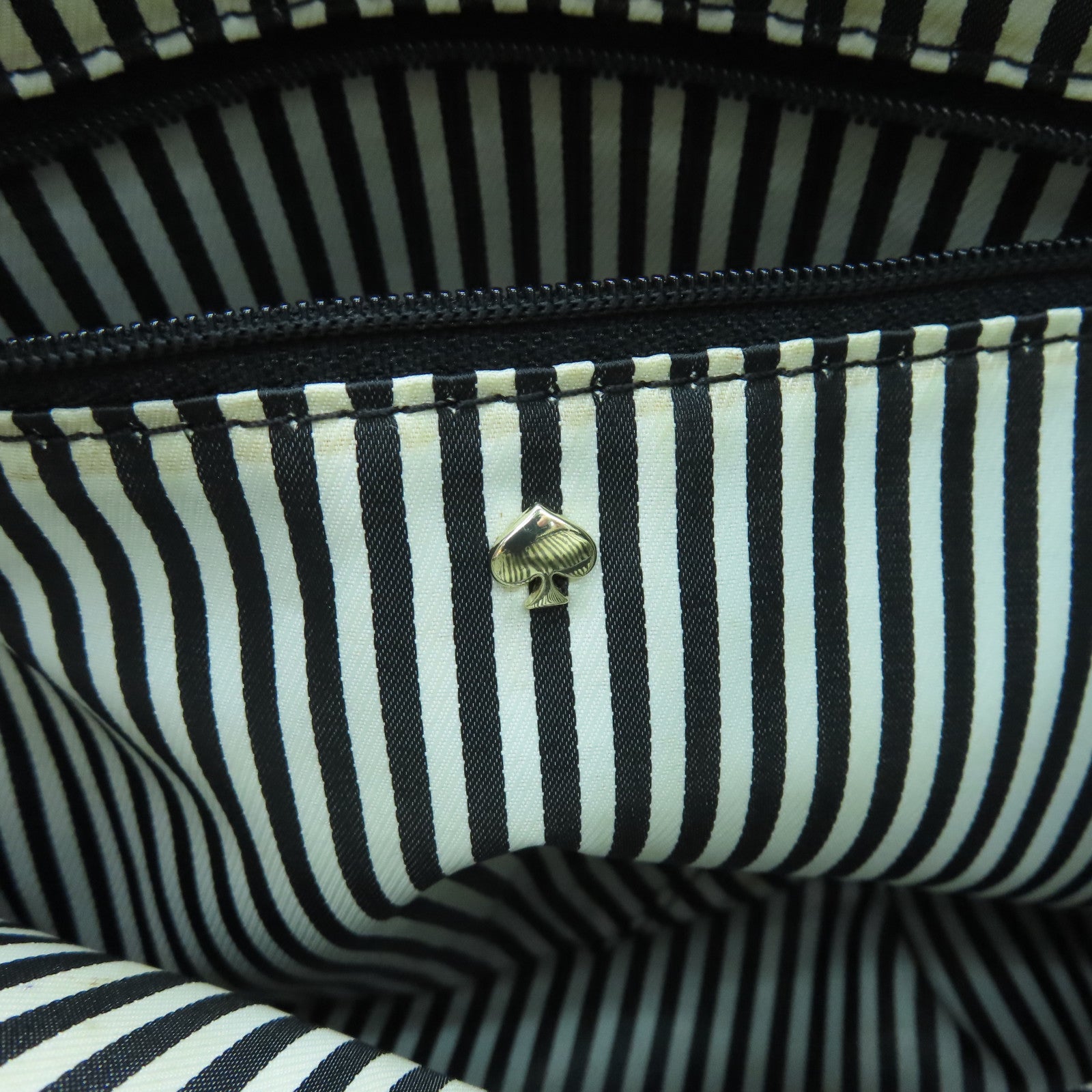 Kate Spade Coated Canvas 2Way Bag Silver Buckle Handle Shoulder Backpack Black