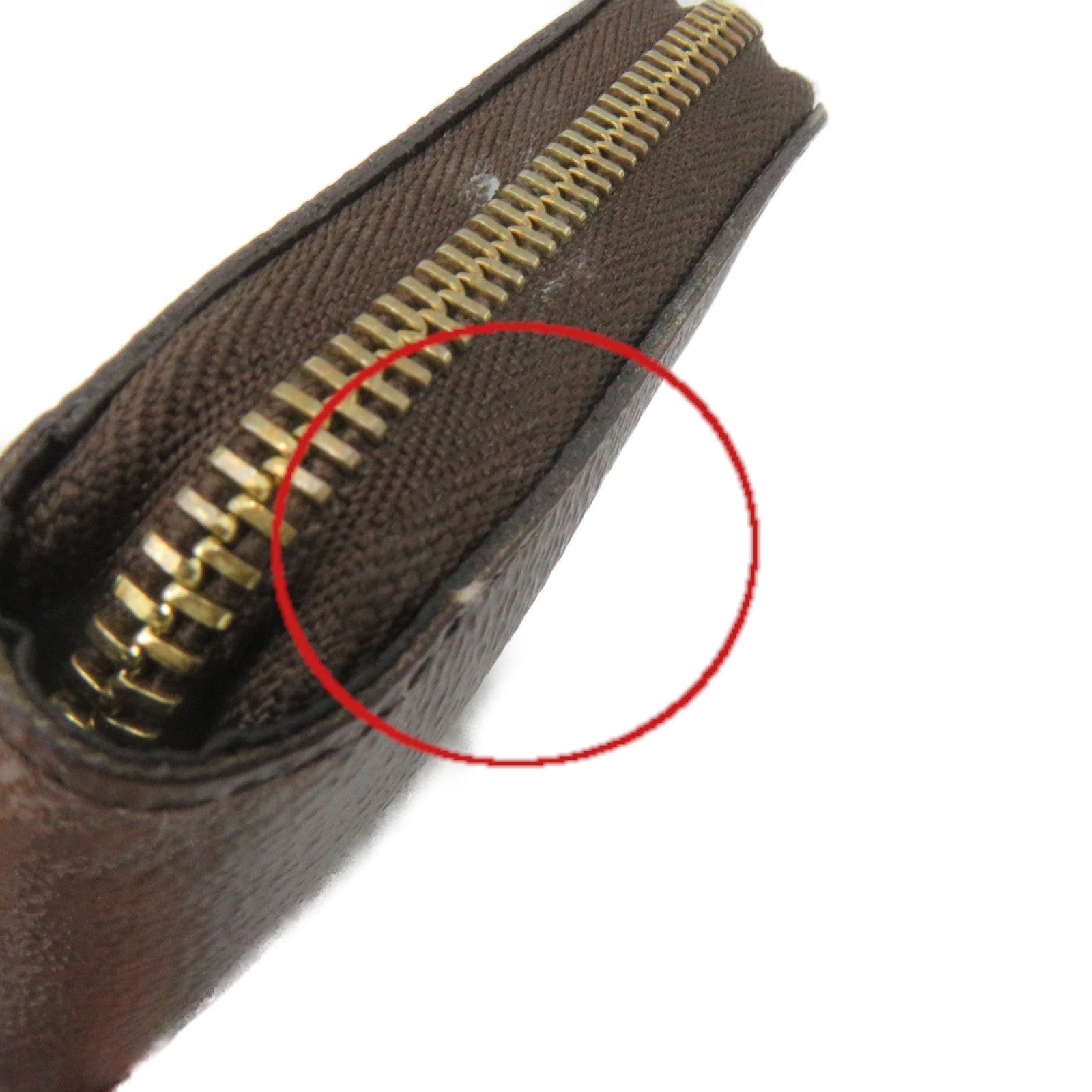 LOUIS VUITTON Monogram Zip Coin Purse拉链零钱包啡色