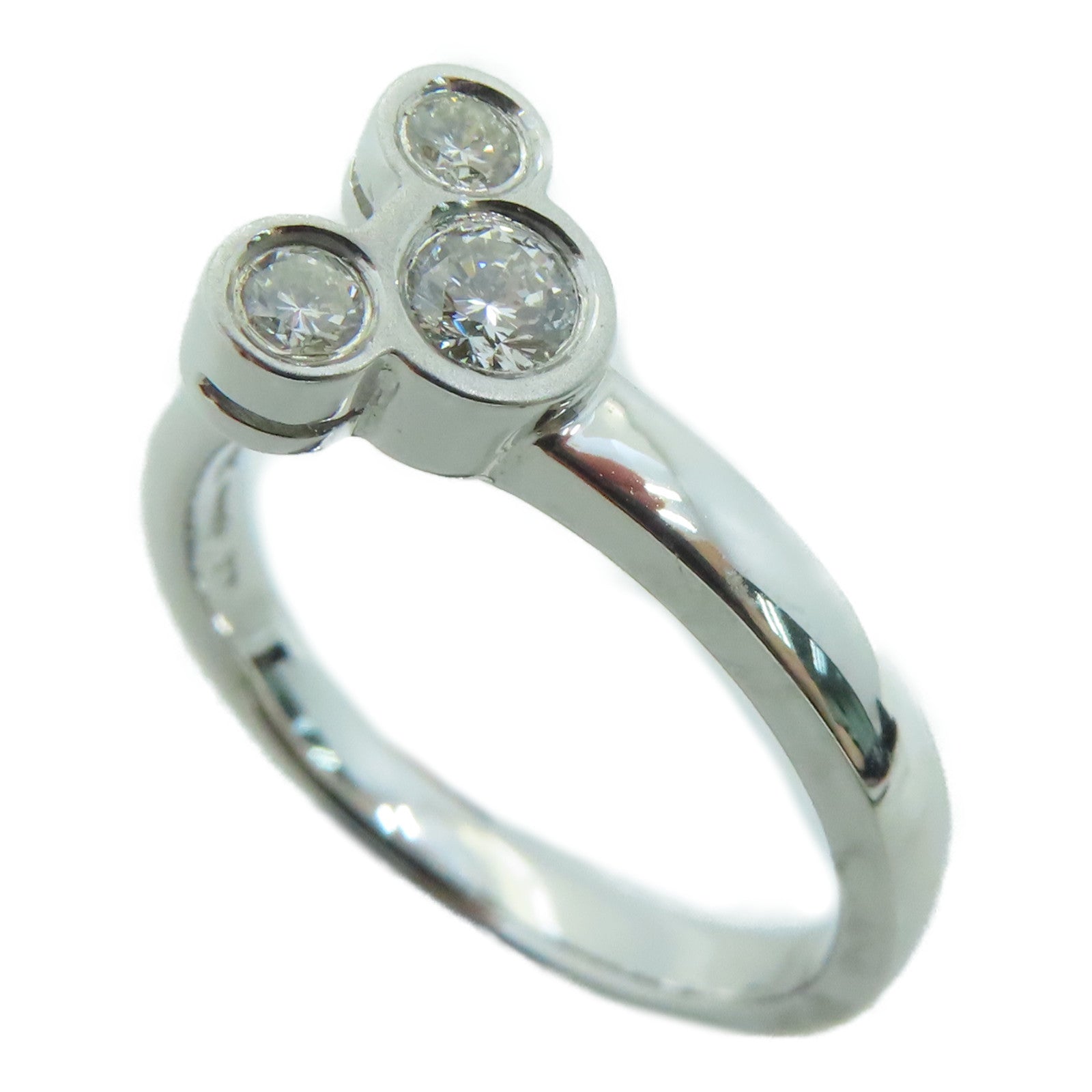 JEWELRY [Sharp Discount] 18K White Gold Diamond Ring 0.20ct Diamond Ring US#5.25