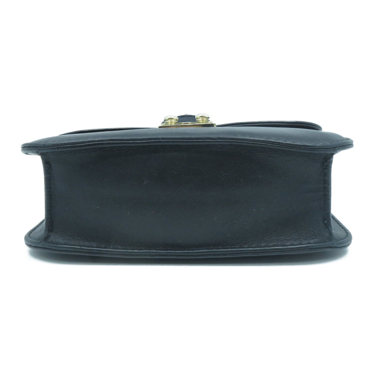 Valentino 牛皮皮革Chain Shoulder Bag金扣鏈帶肩背袋黑色