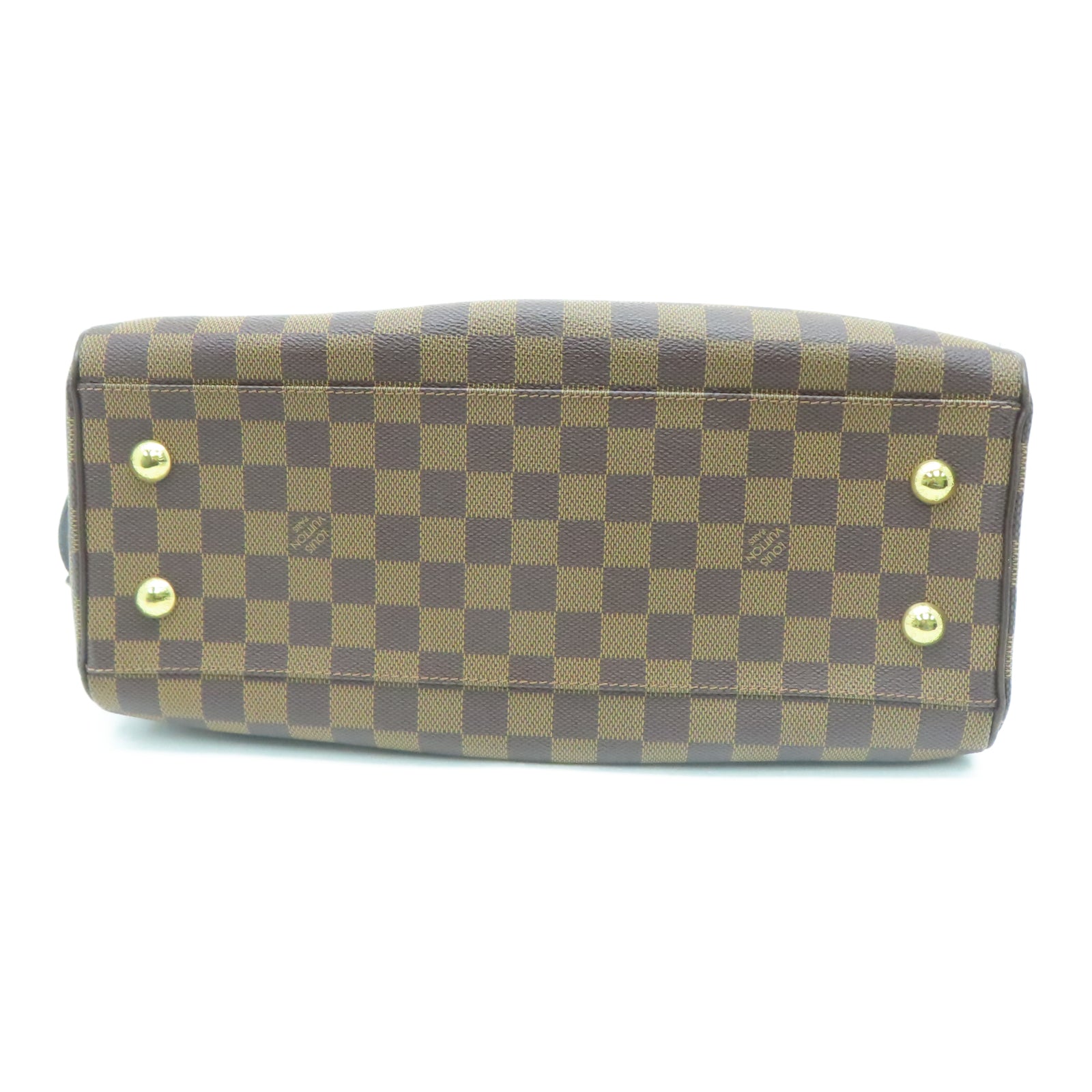 LOUIS VUITTON Damier Trevi PM gold buckle shoulder shoulder bag brown