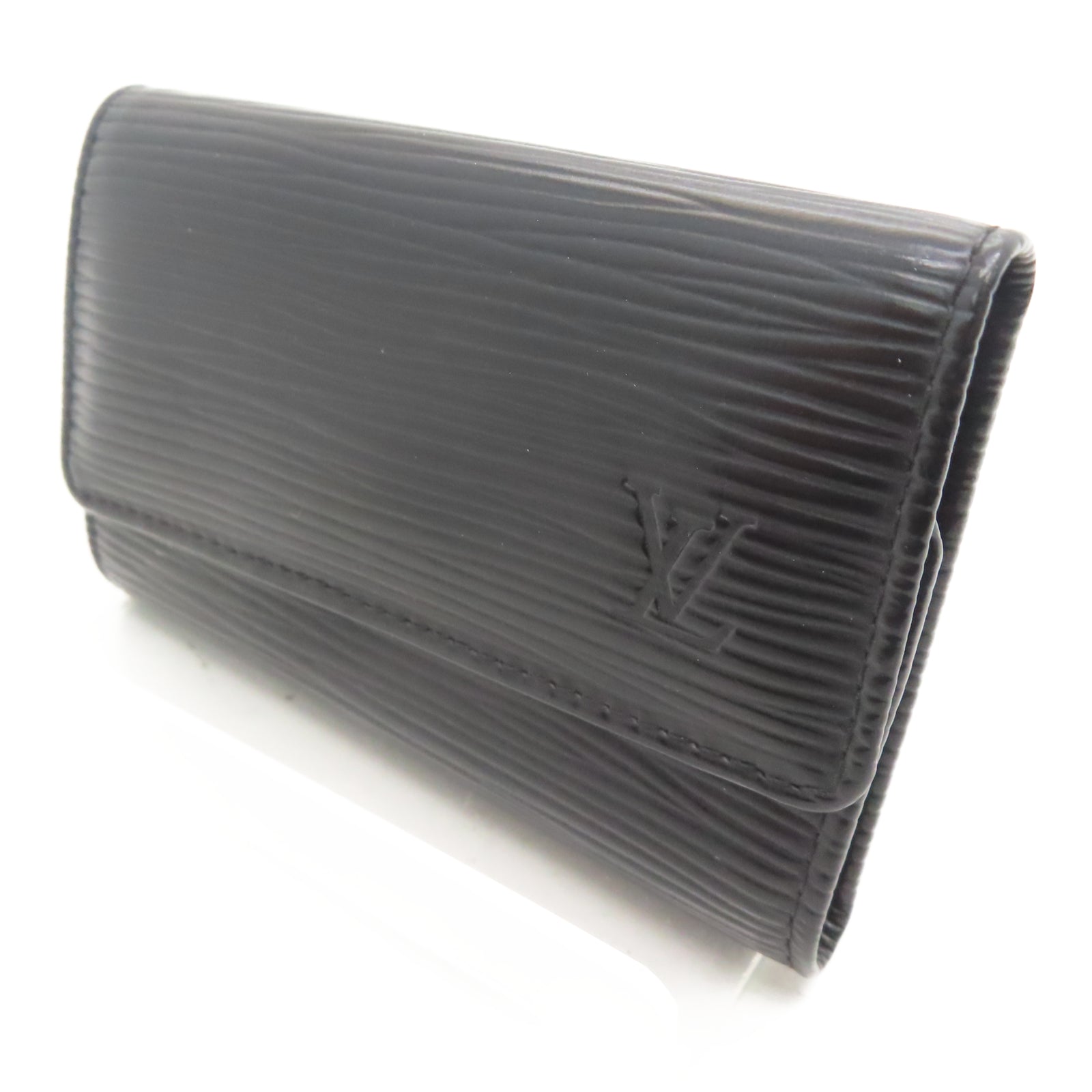 LOUIS VUITTON Epi皮革Key Holder銀扣鑰匙包黑色