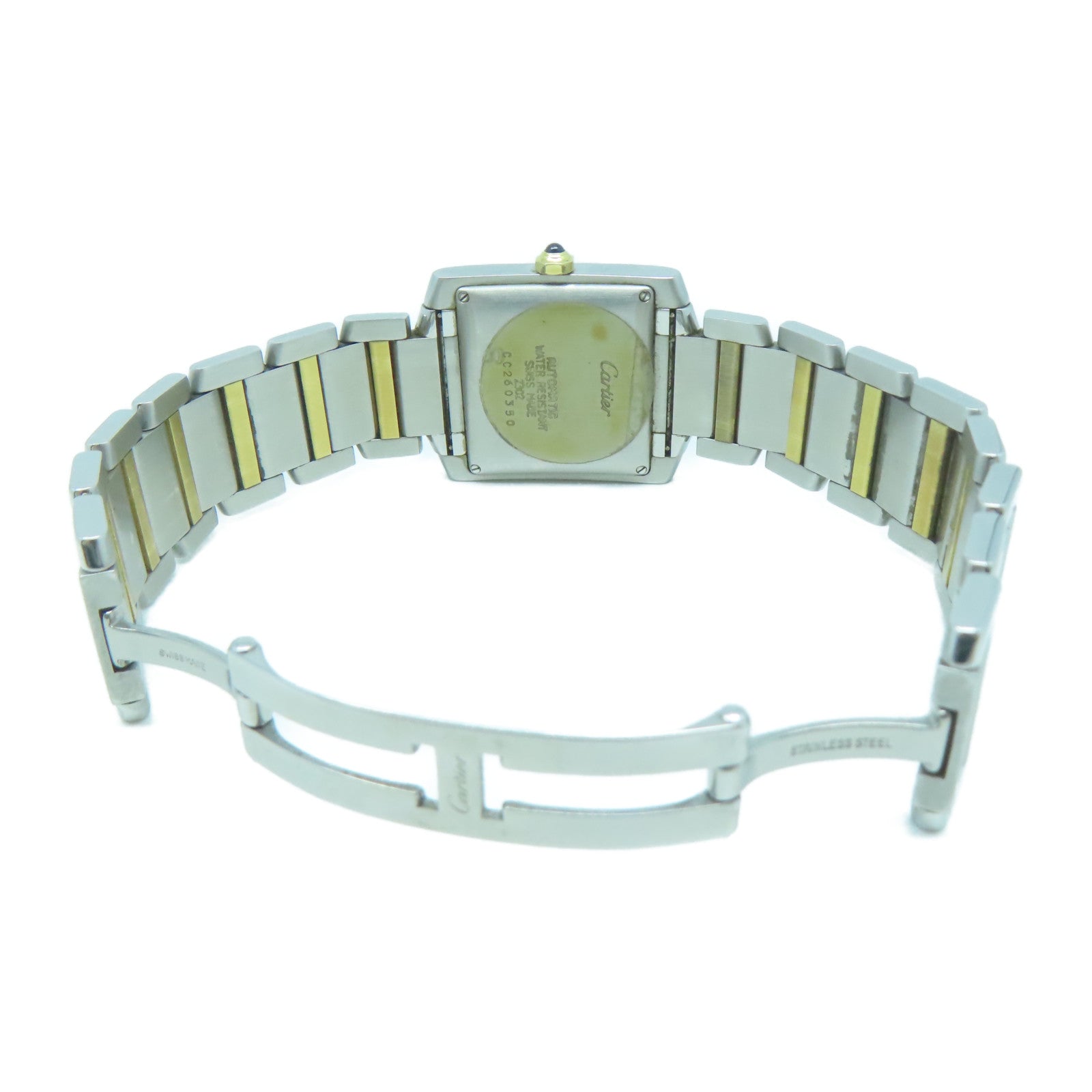 CARTIER Tank Francaise不鏽鋼自動機芯手錶米色