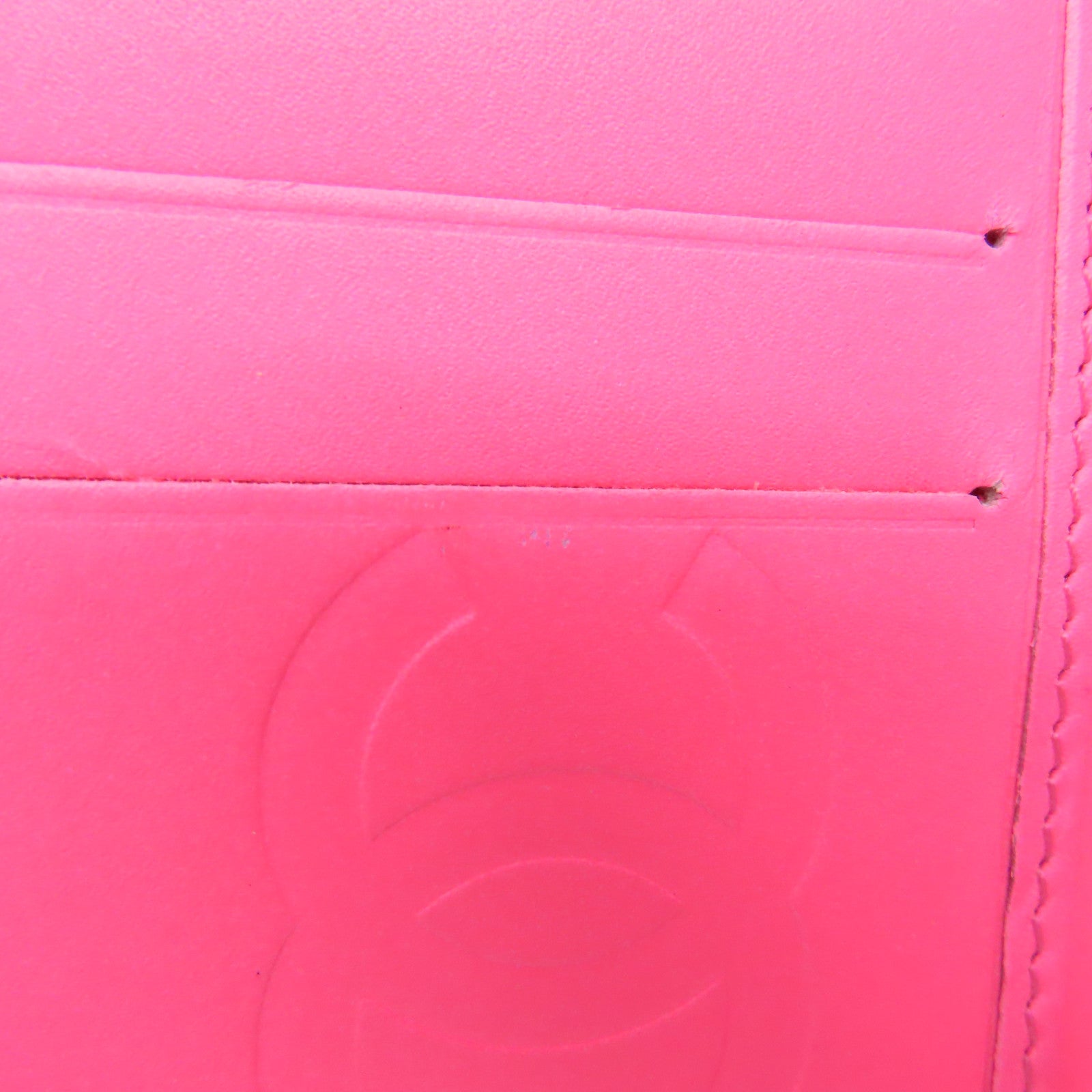 CHANEL 菱格牛皮皮革Canbom Wallet银扣长钱包黑色