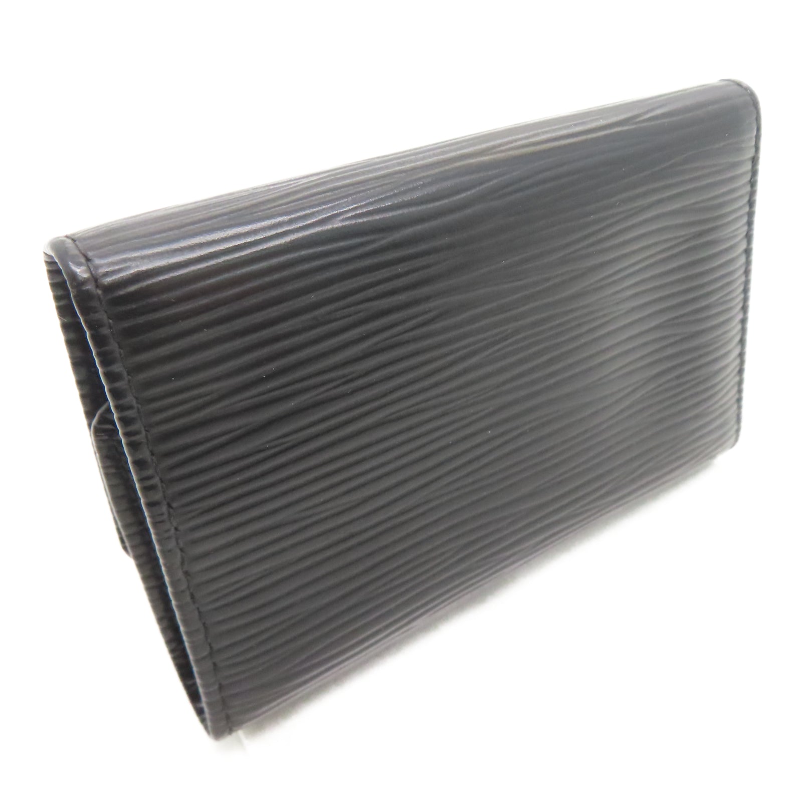 LOUIS VUITTON Epi皮革Key Holder銀扣鑰匙包黑色