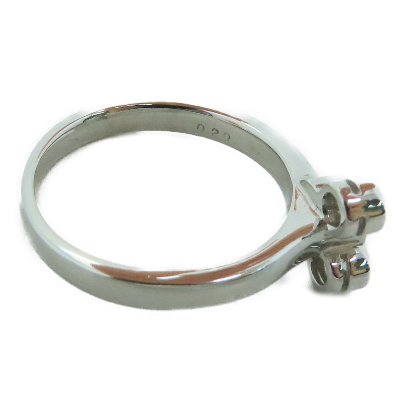 JEWELRY [Sharp Discount] 18K White Gold Diamond Ring 0.20ct Diamond Ring US#5.25