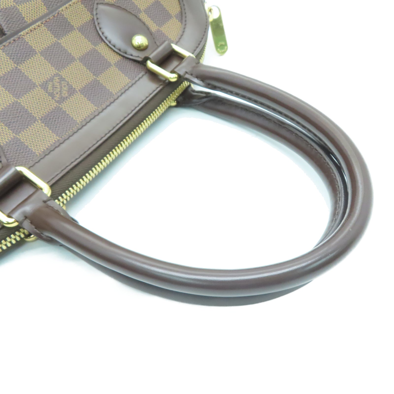 LOUIS VUITTON Damier Trevi PM gold buckle shoulder shoulder bag brown