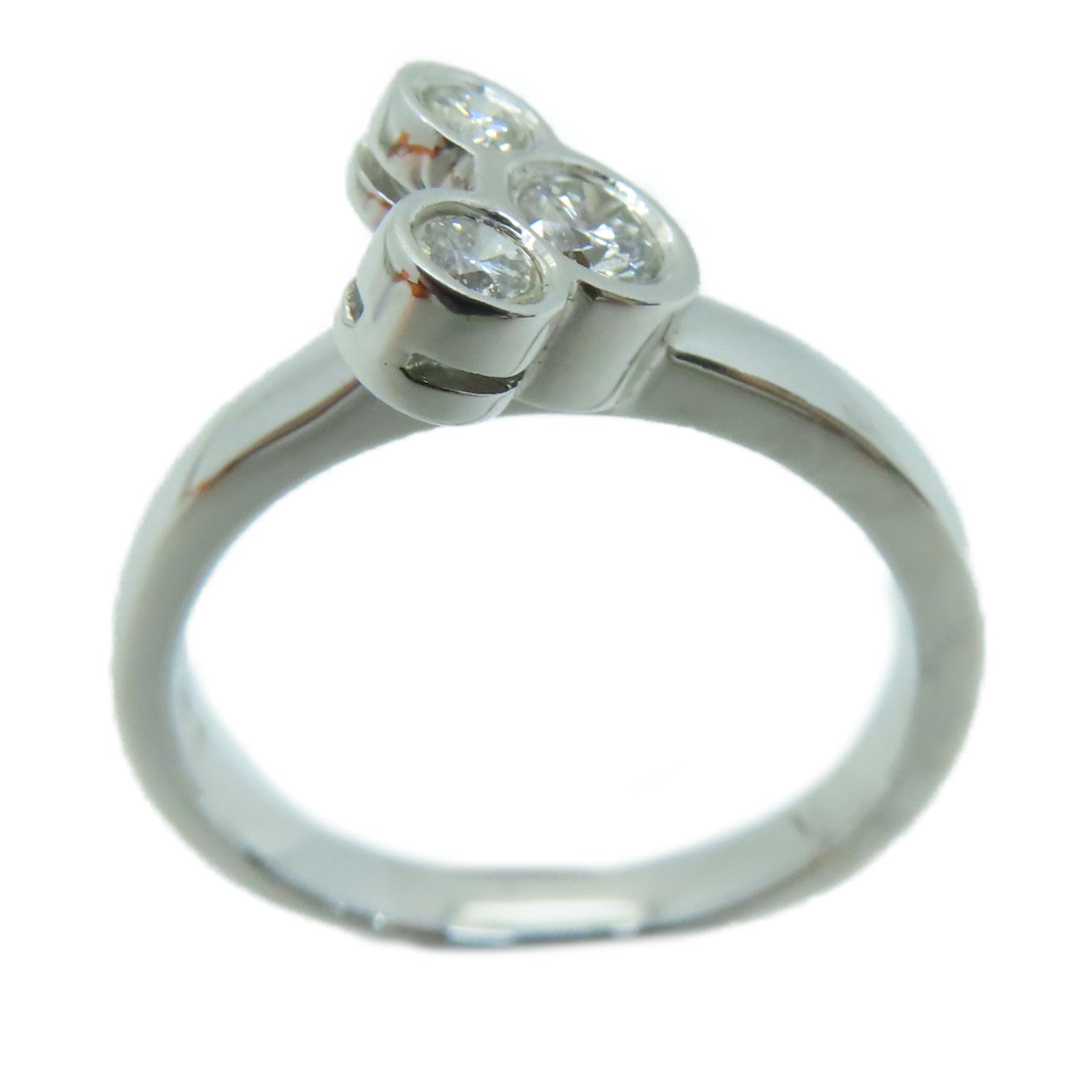 JEWELRY [Sharp Discount] 18K White Gold Diamond Ring 0.20ct Diamond Ring US#5.25