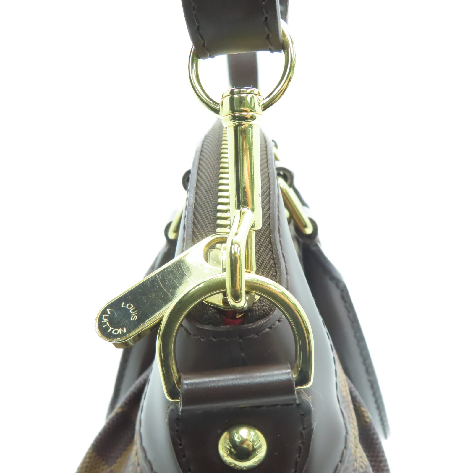 LOUIS VUITTON Damier Trevi PM gold buckle shoulder shoulder bag brown
