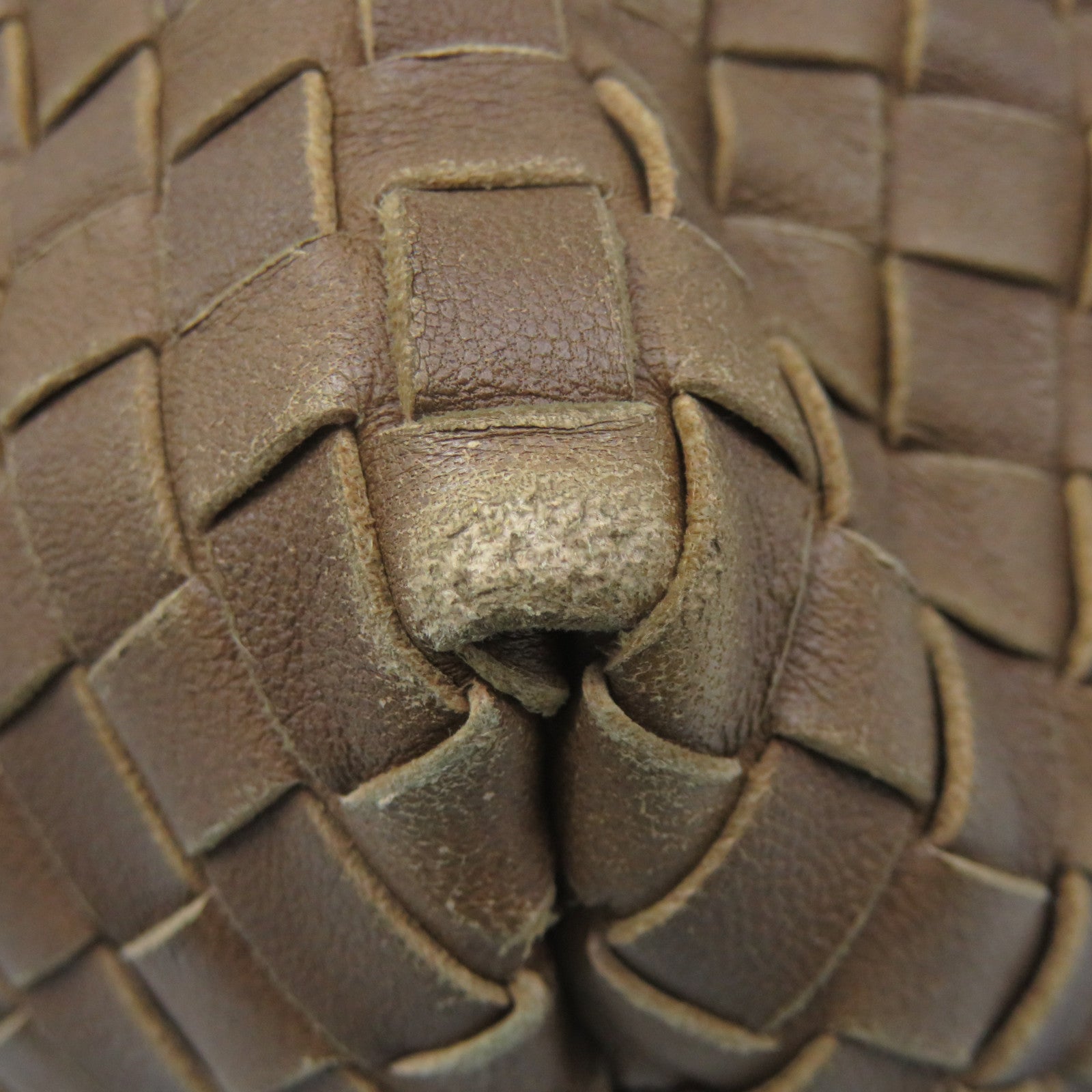 BOTTEGA VENETA 织纹皮革Shoulder Bag肩背袋啡色