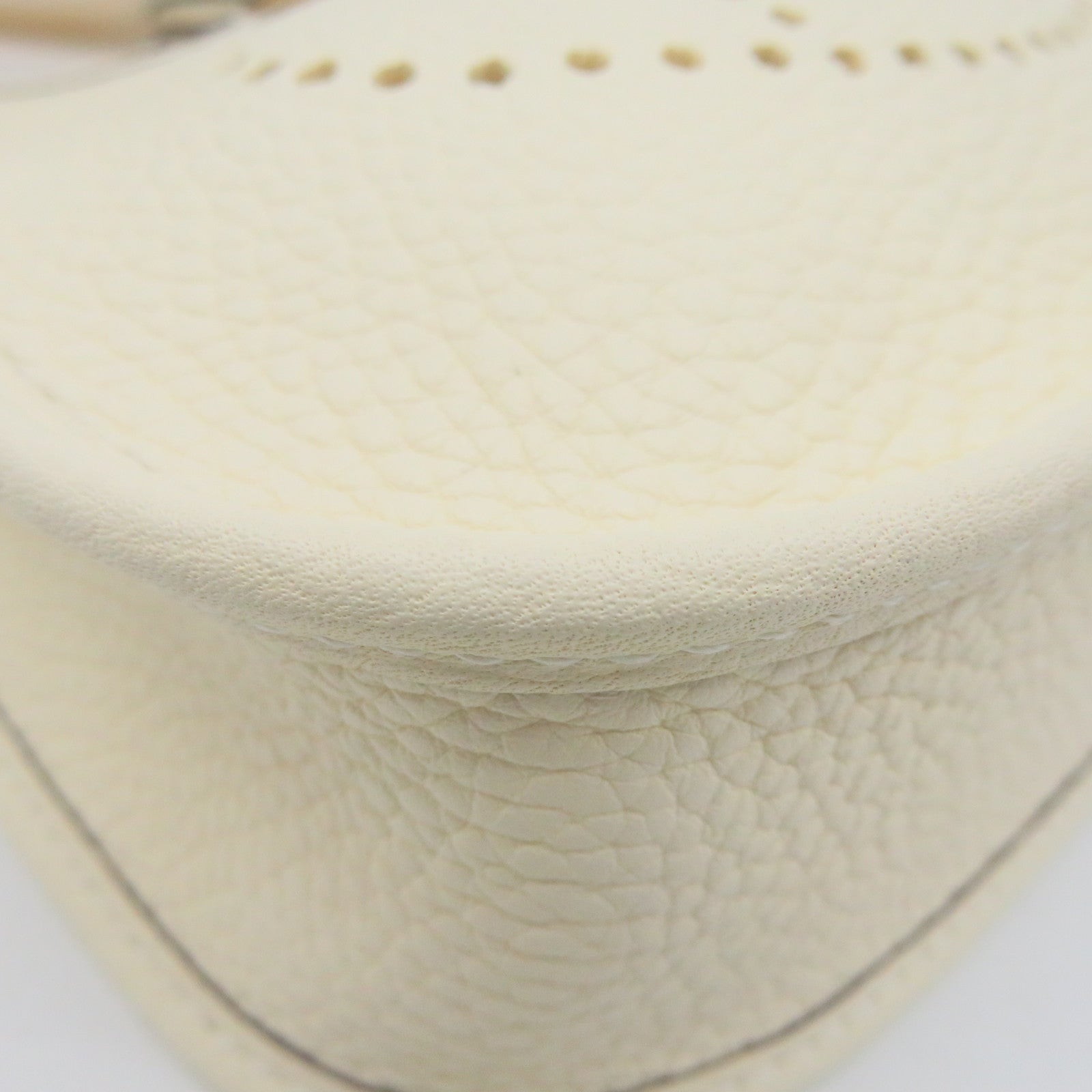 HERMES Clemence皮革Evelyne TPM Shoulder Bag金扣肩背袋Nata米白色