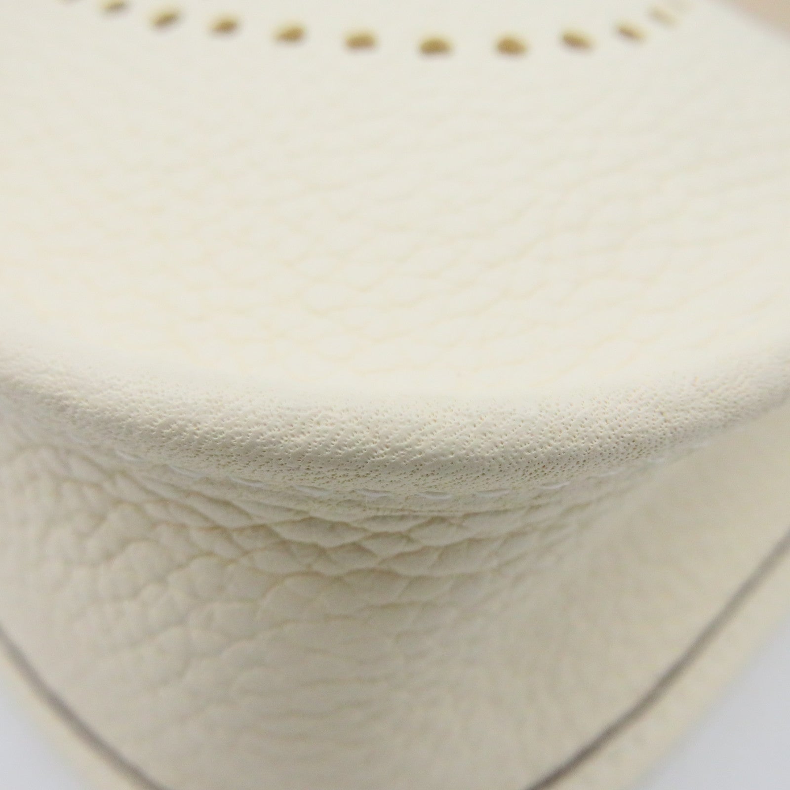 HERMES Clemence皮革Evelyne TPM Shoulder Bag金扣肩背袋Nata米白色
