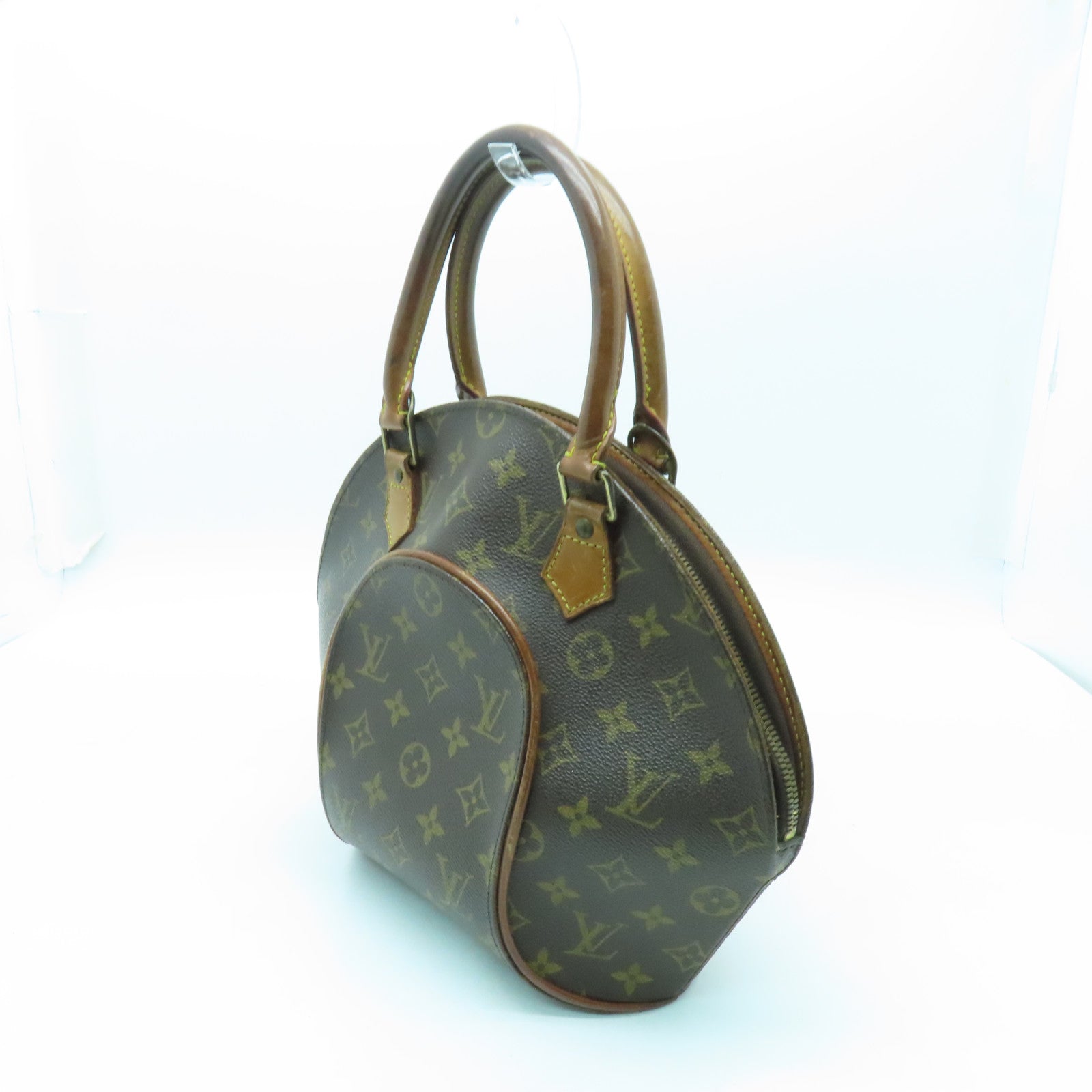LOUIS VUITTON Monogram Elipse PM金扣手挽袋啡色