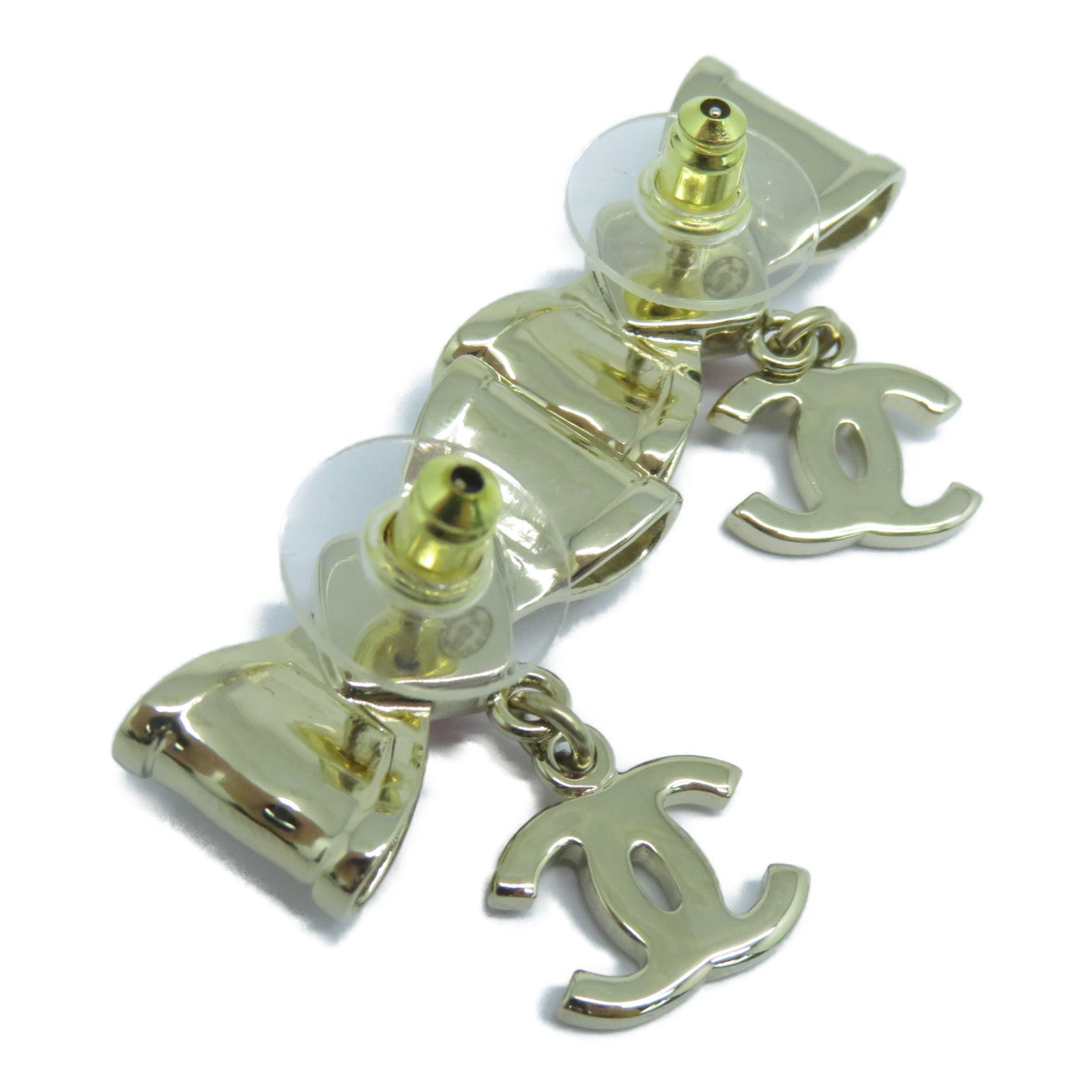 CHANEL 金屬Earrings耳環金色/粉紅色