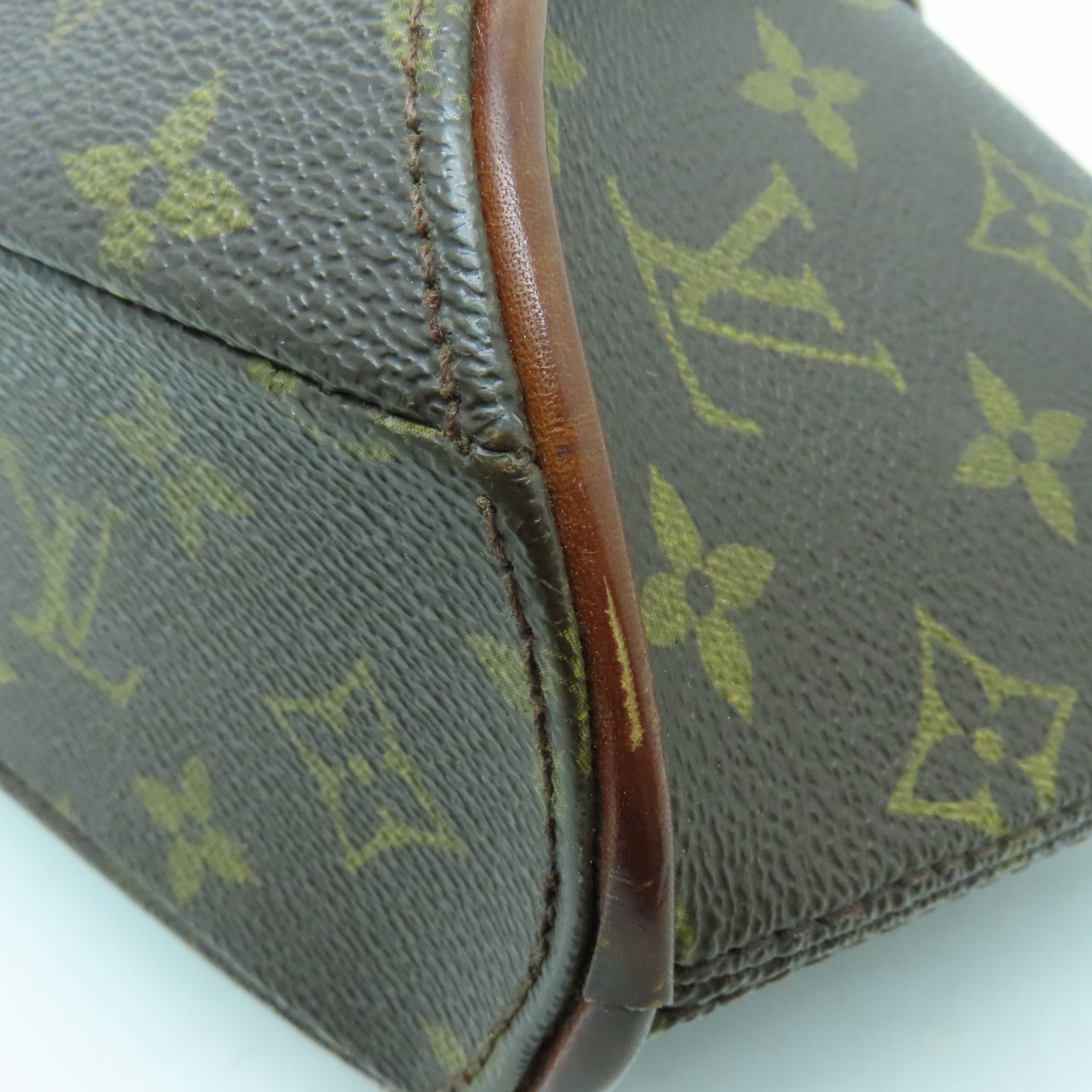 LOUIS VUITTON Monogram Elipse PM金扣手挽袋啡色