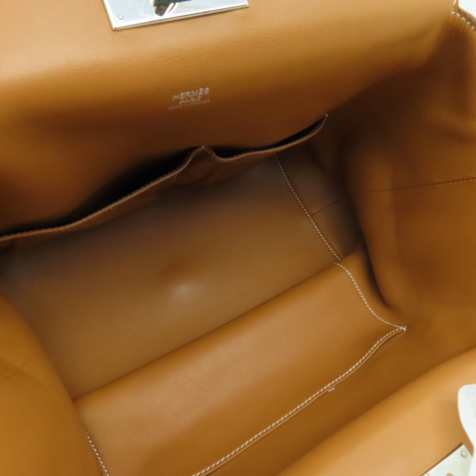 HERMES Swift皮革ToolBox 26手挽肩背两用袋银扣金色