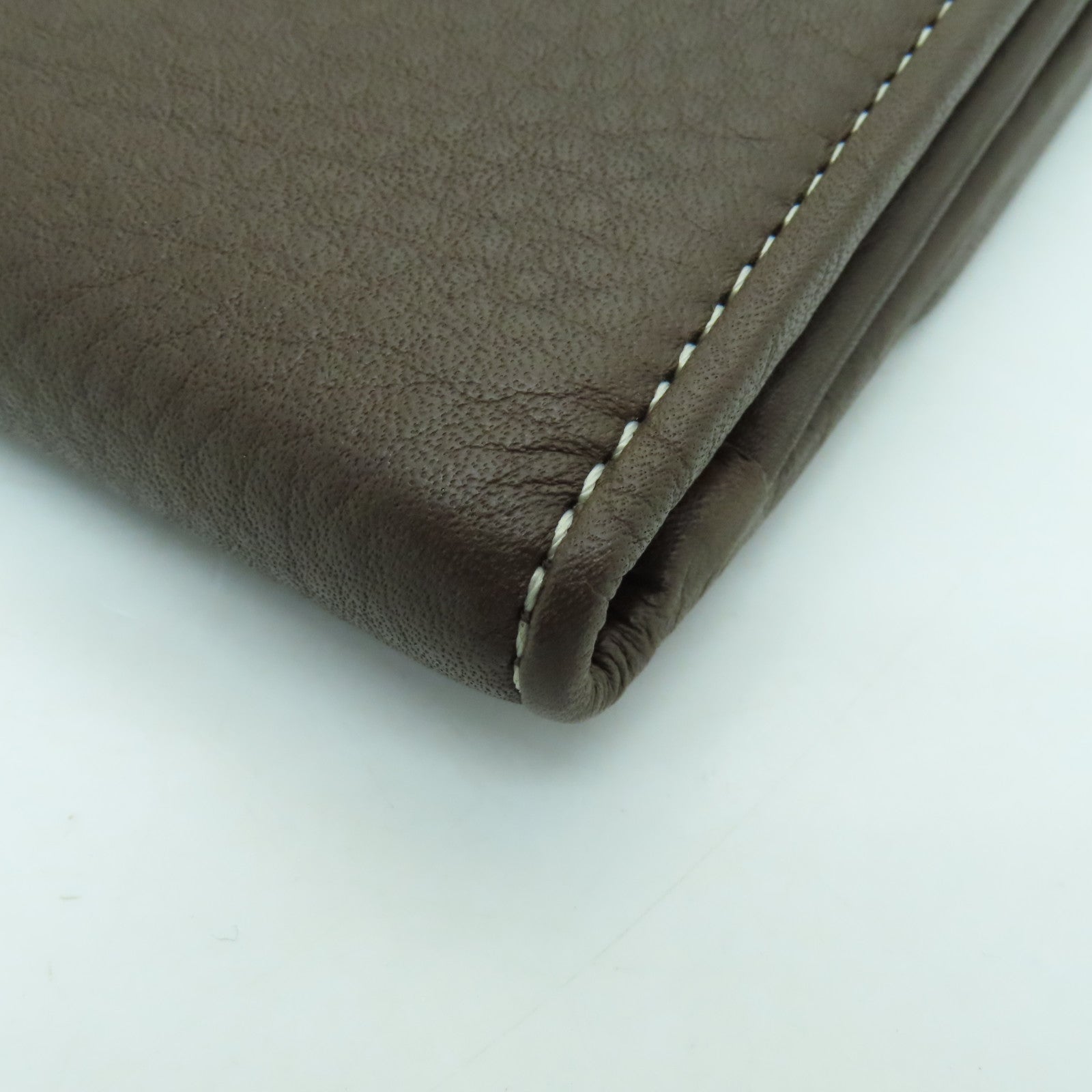 Dior cowhide leather Long wallet gold buckle long wallet brown