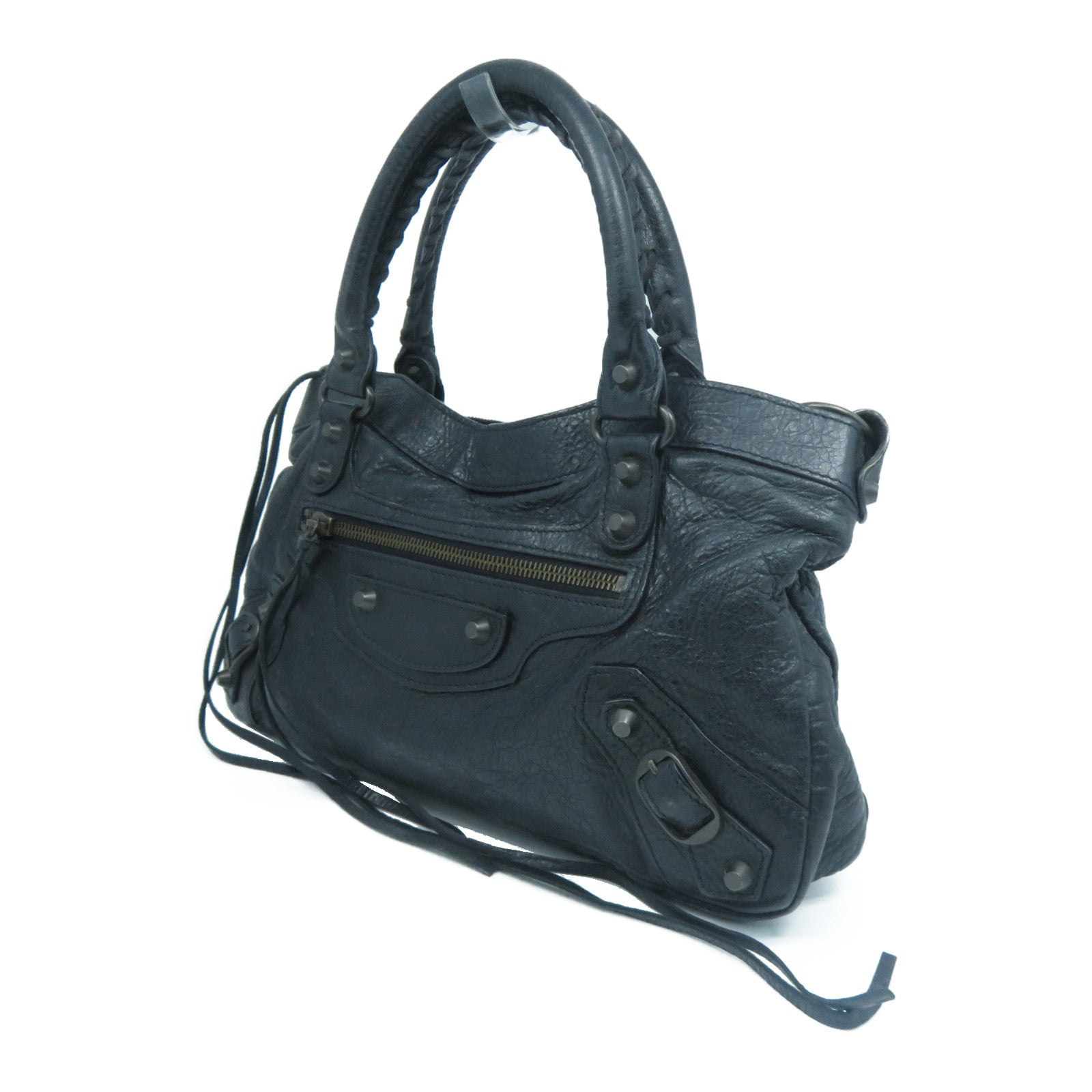BALENCIAGA 羊皮皮革Shoulder Bag手挽肩背兩用袋黑色