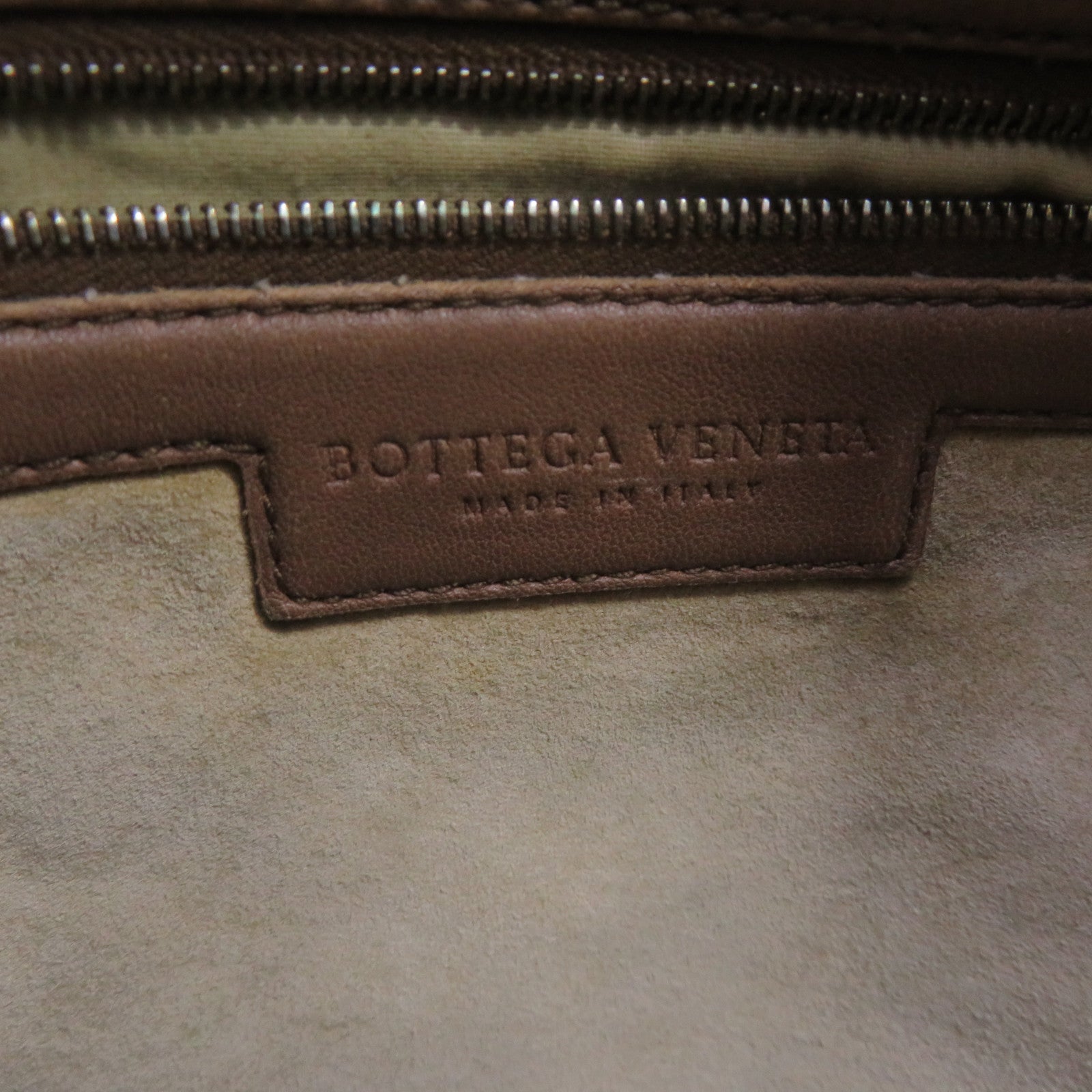 BOTTEGA VENETA 织纹皮革Shoulder Bag肩背袋啡色