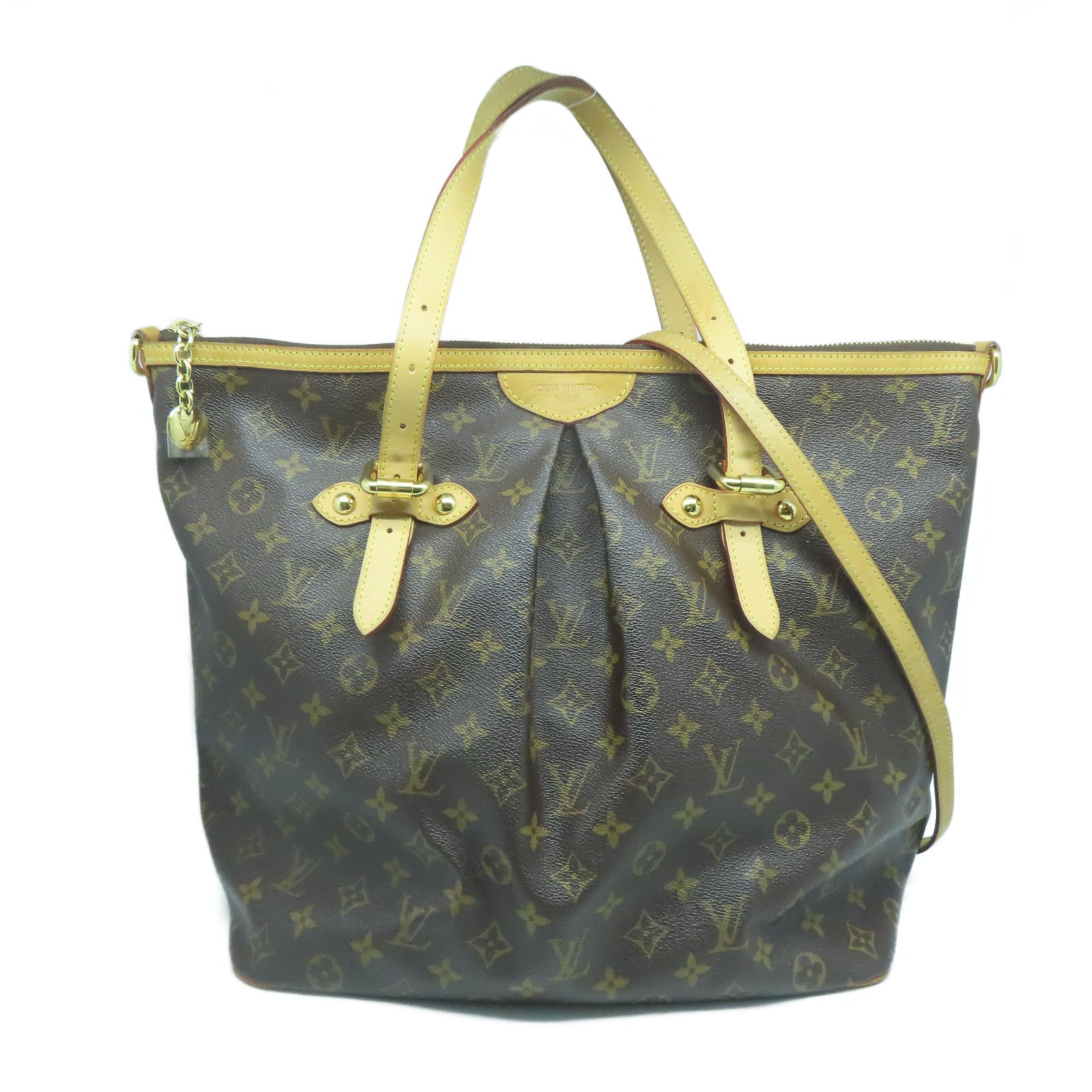 LOUIS VUITTON Monogram Palermo GM金扣手挽肩背兩用袋啡色