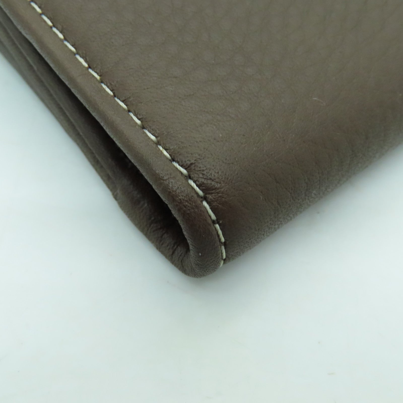 Dior cowhide leather Long wallet gold buckle long wallet brown