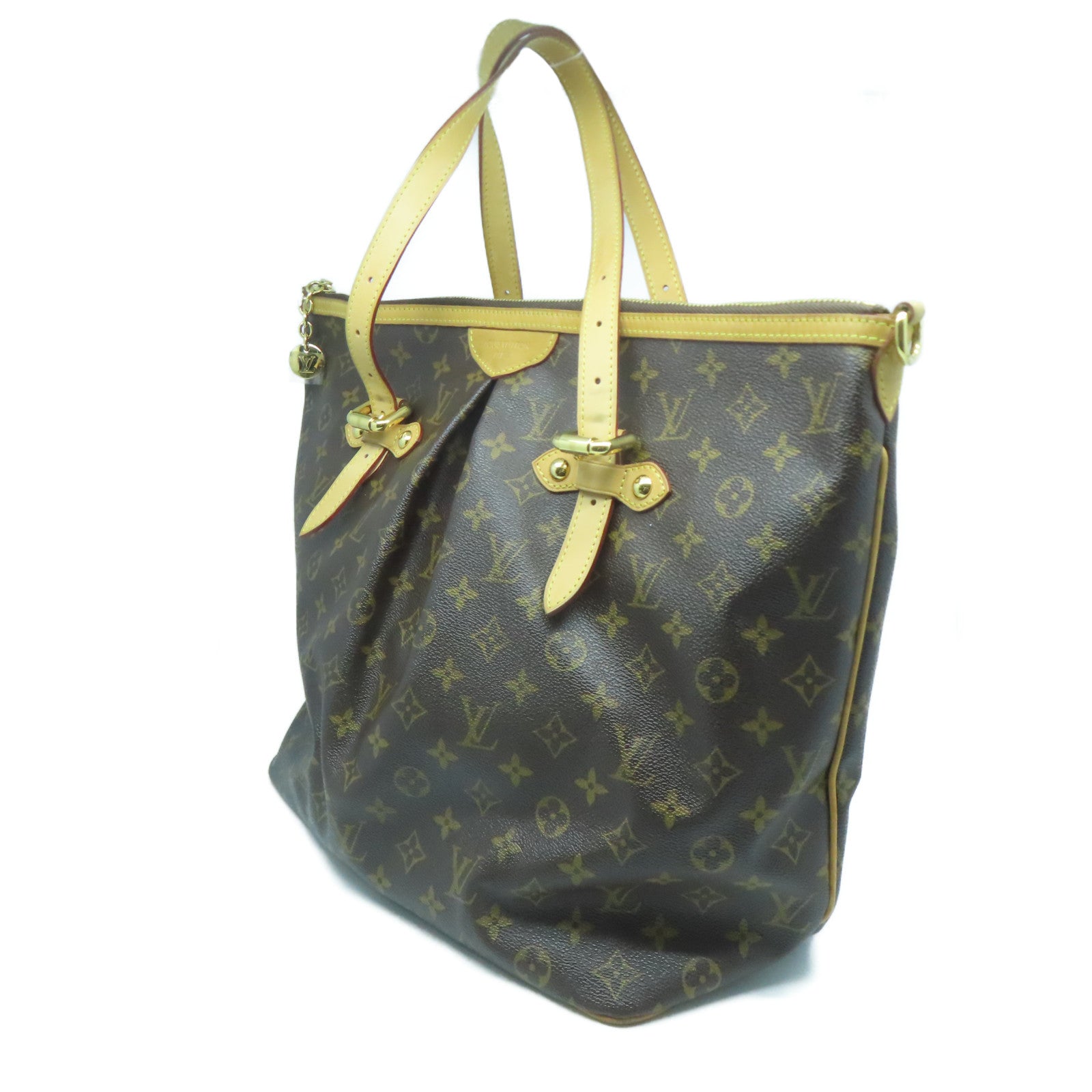 LOUIS VUITTON Monogram Palermo GM金扣手挽肩背兩用袋啡色