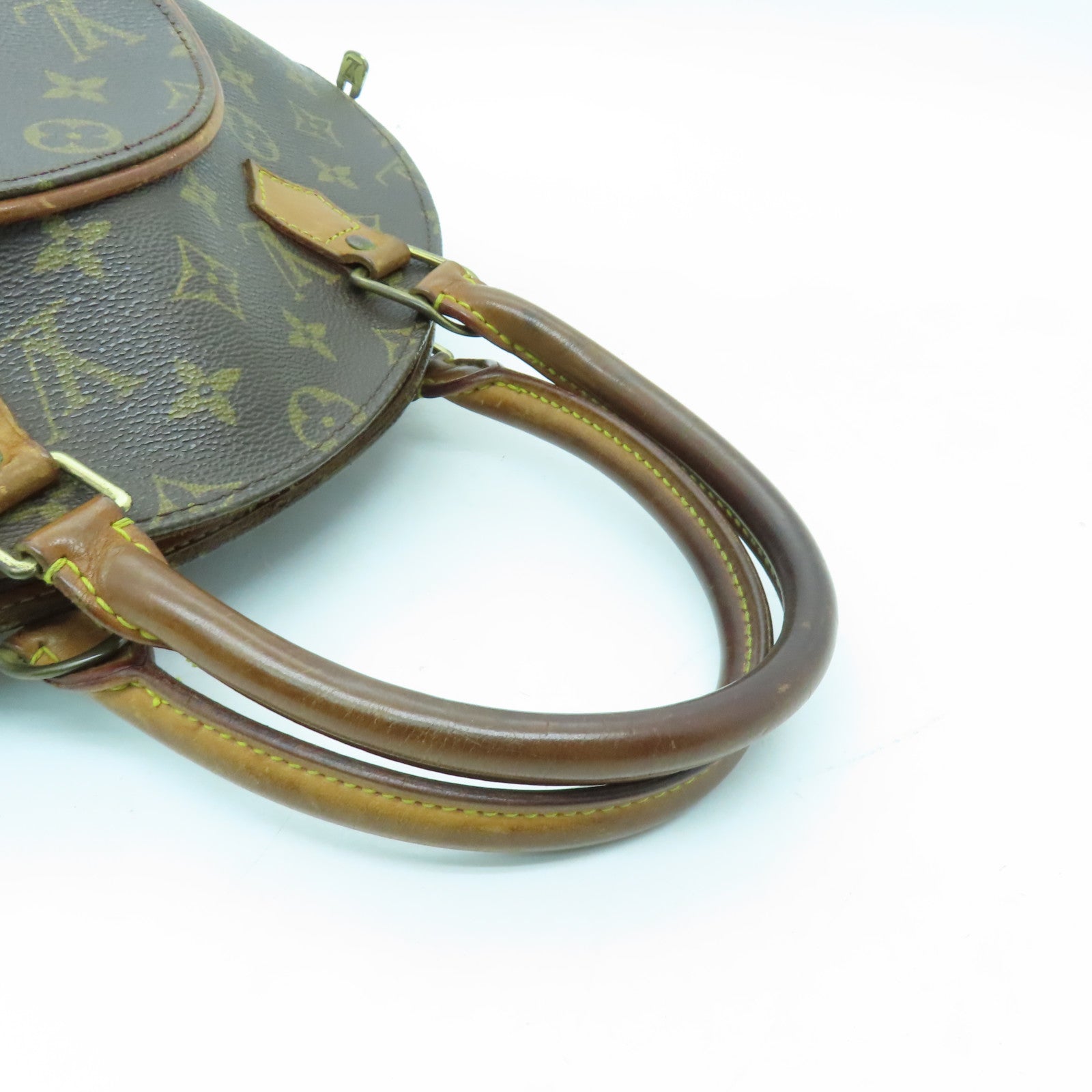 LOUIS VUITTON Monogram Elipse PM金扣手挽袋啡色