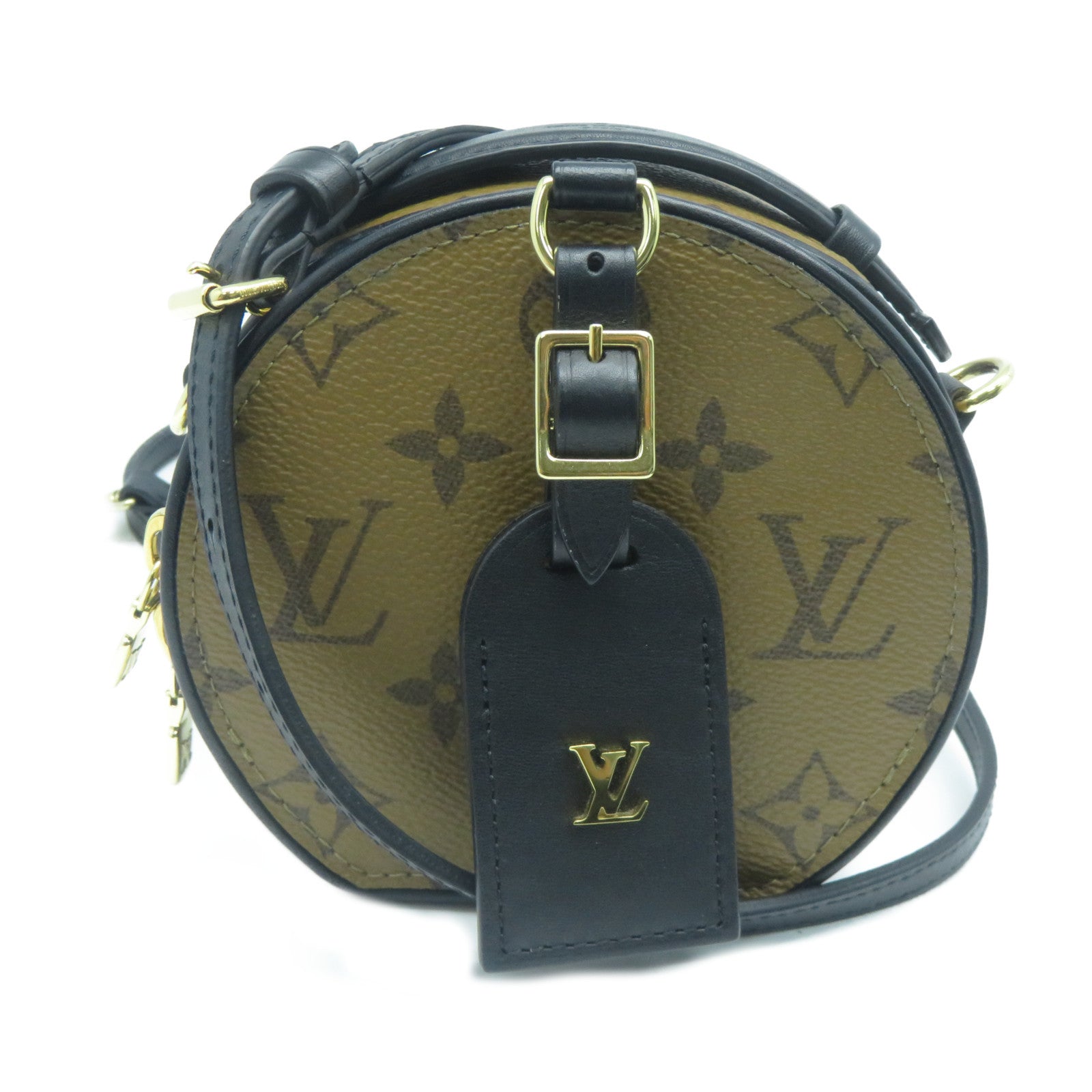 LOUIS VUITTON Monogram Mini Boite Chapeau金扣手挽肩背兩用袋紅色