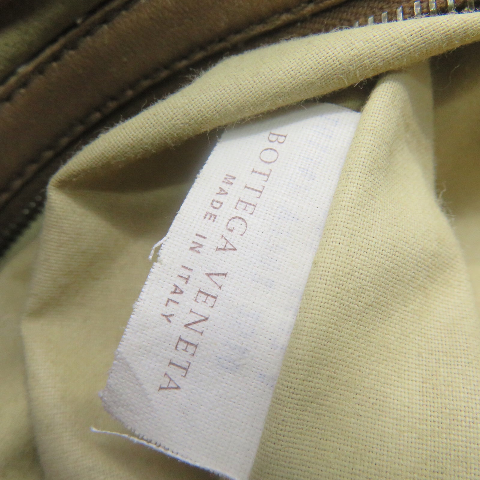 BOTTEGA VENETA 织纹皮革Shoulder Bag肩背袋啡色