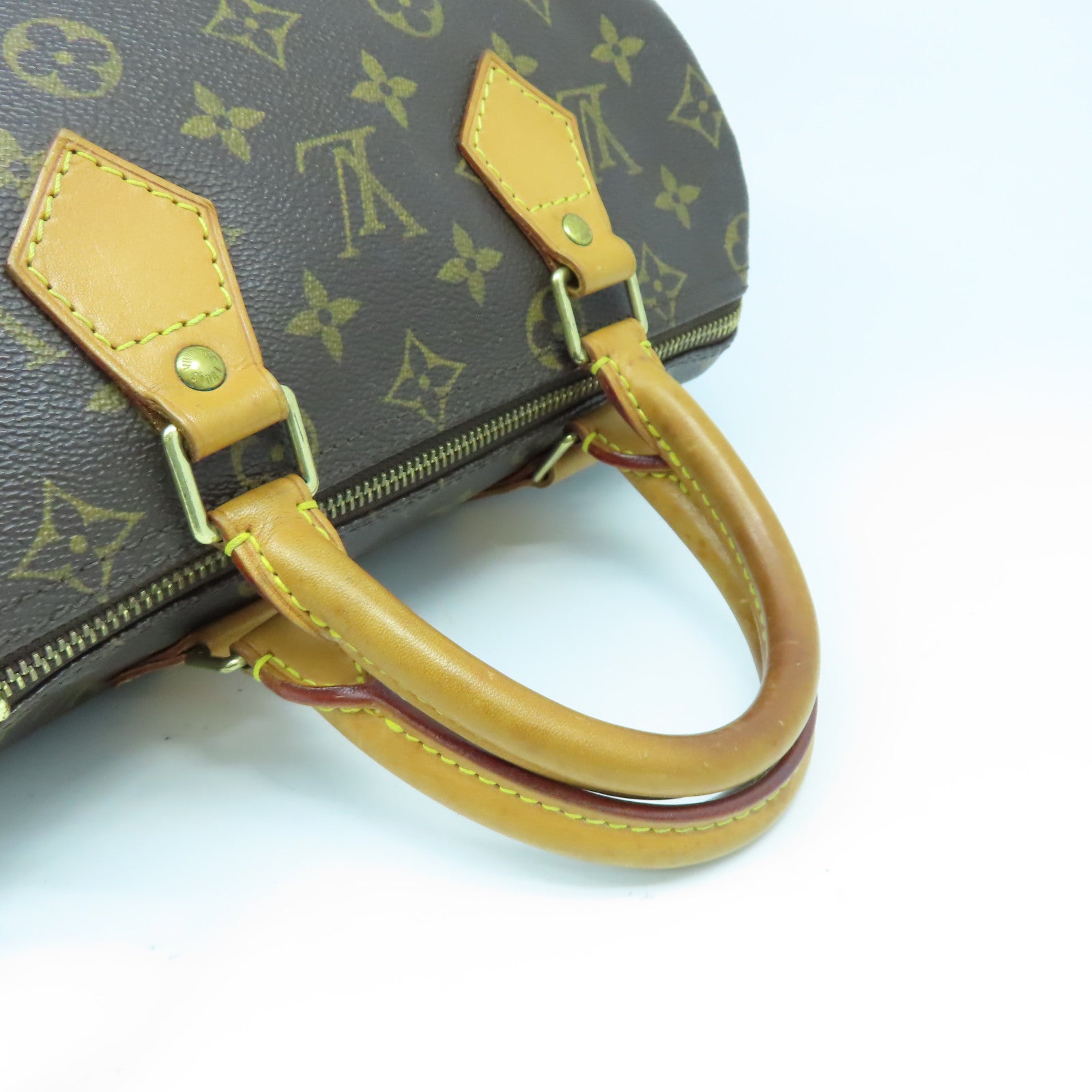 LOUIS VUITTON Monogram Speedy 25金扣手挽袋啡色