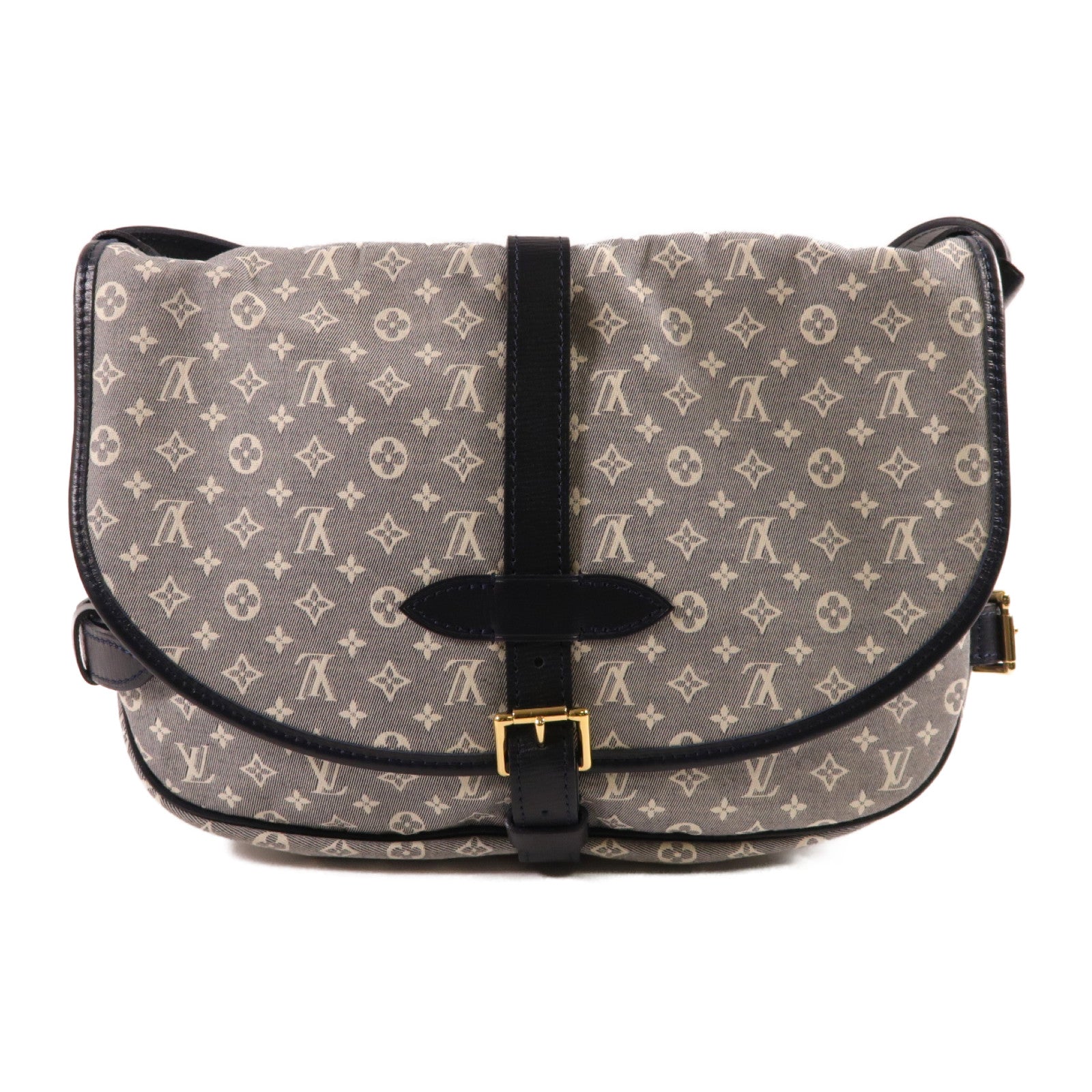 LOUIS VUITTON Monogram Idylle Saumur PM金扣肩背袋藍色