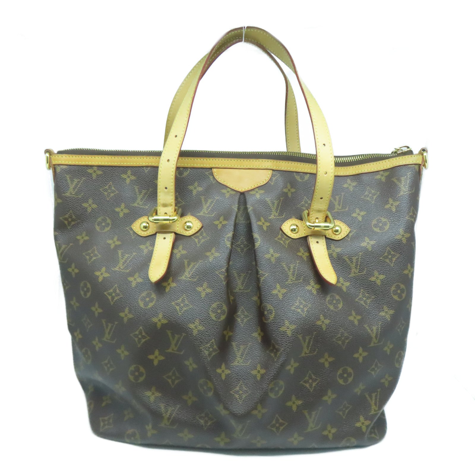 LOUIS VUITTON Monogram Palermo GM金扣手挽肩背兩用袋啡色