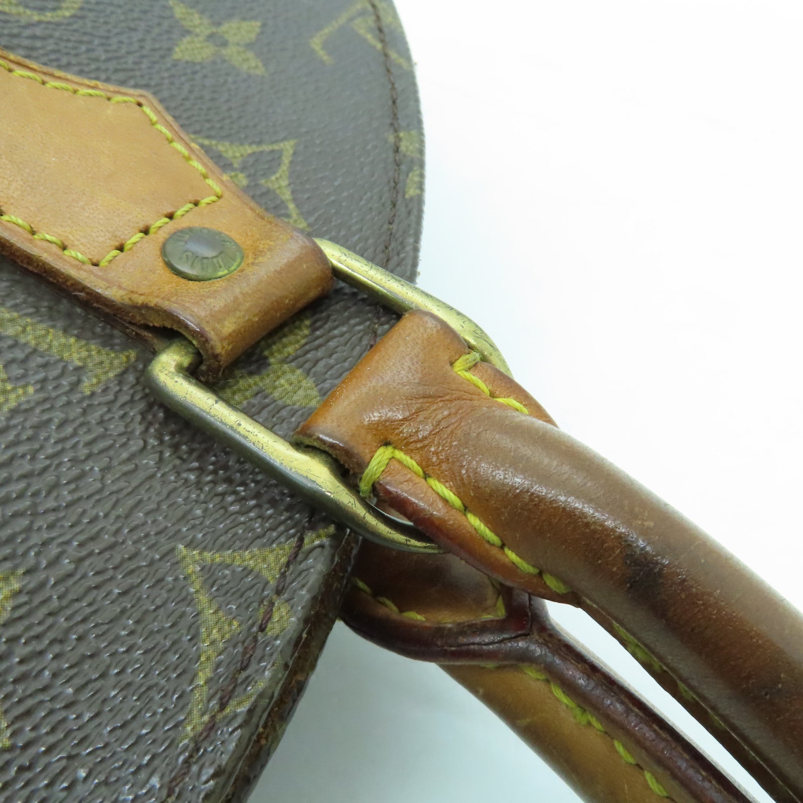 LOUIS VUITTON Monogram Elipse PM金扣手挽袋啡色