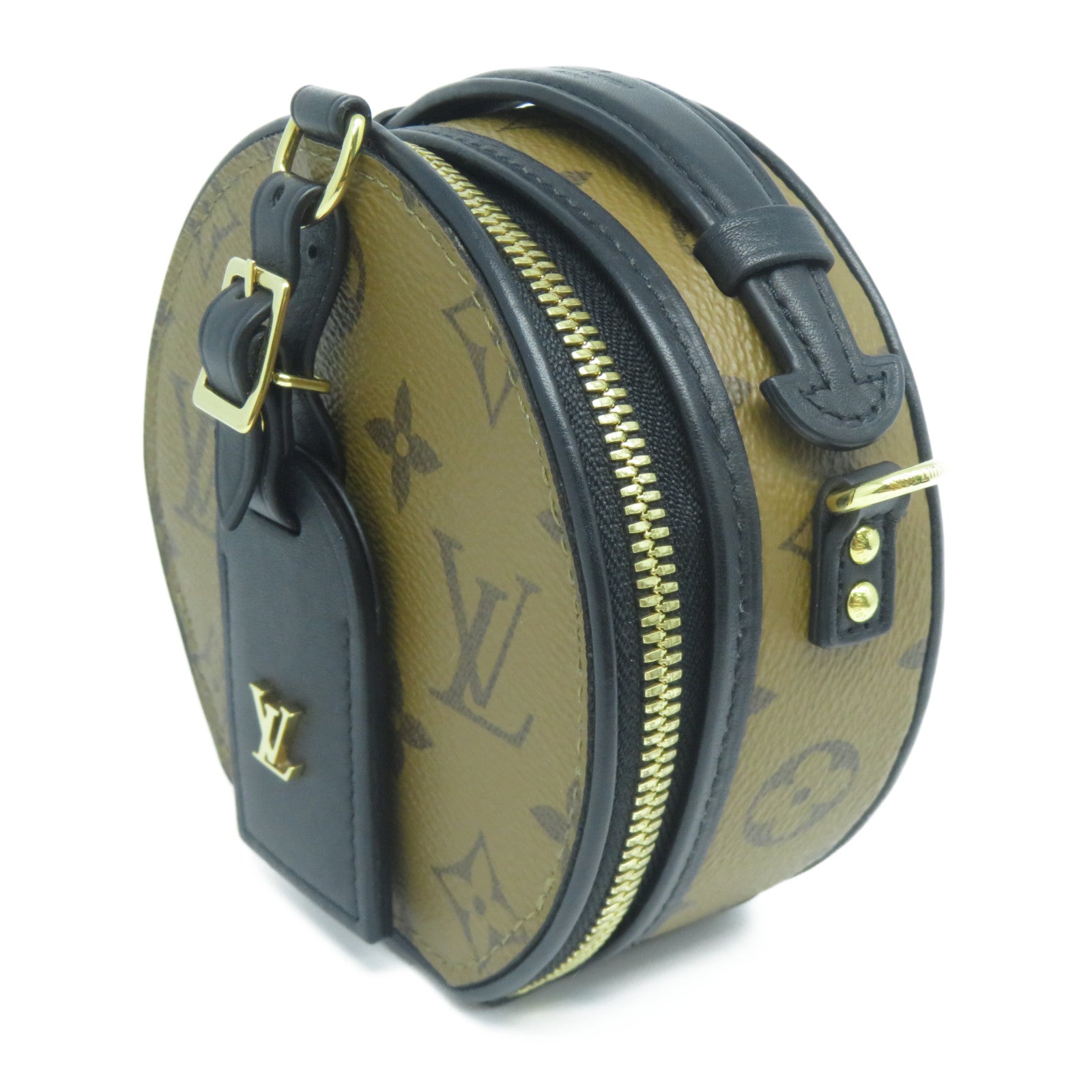 LOUIS VUITTON Monogram Mini Boite Chapeau金扣手挽肩背兩用袋紅色