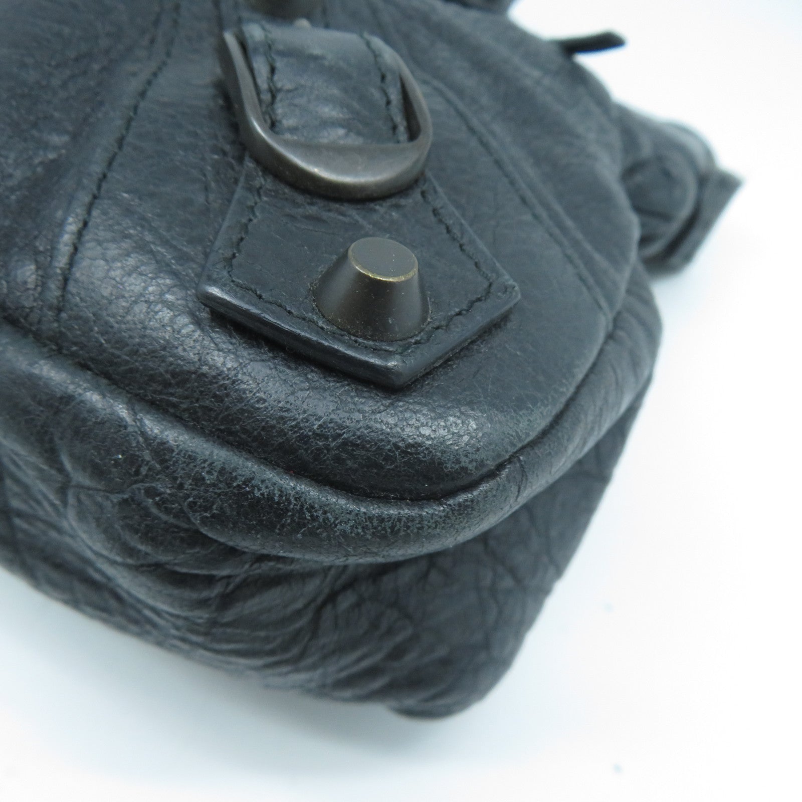BALENCIAGA 羊皮皮革Shoulder Bag手挽肩背兩用袋黑色