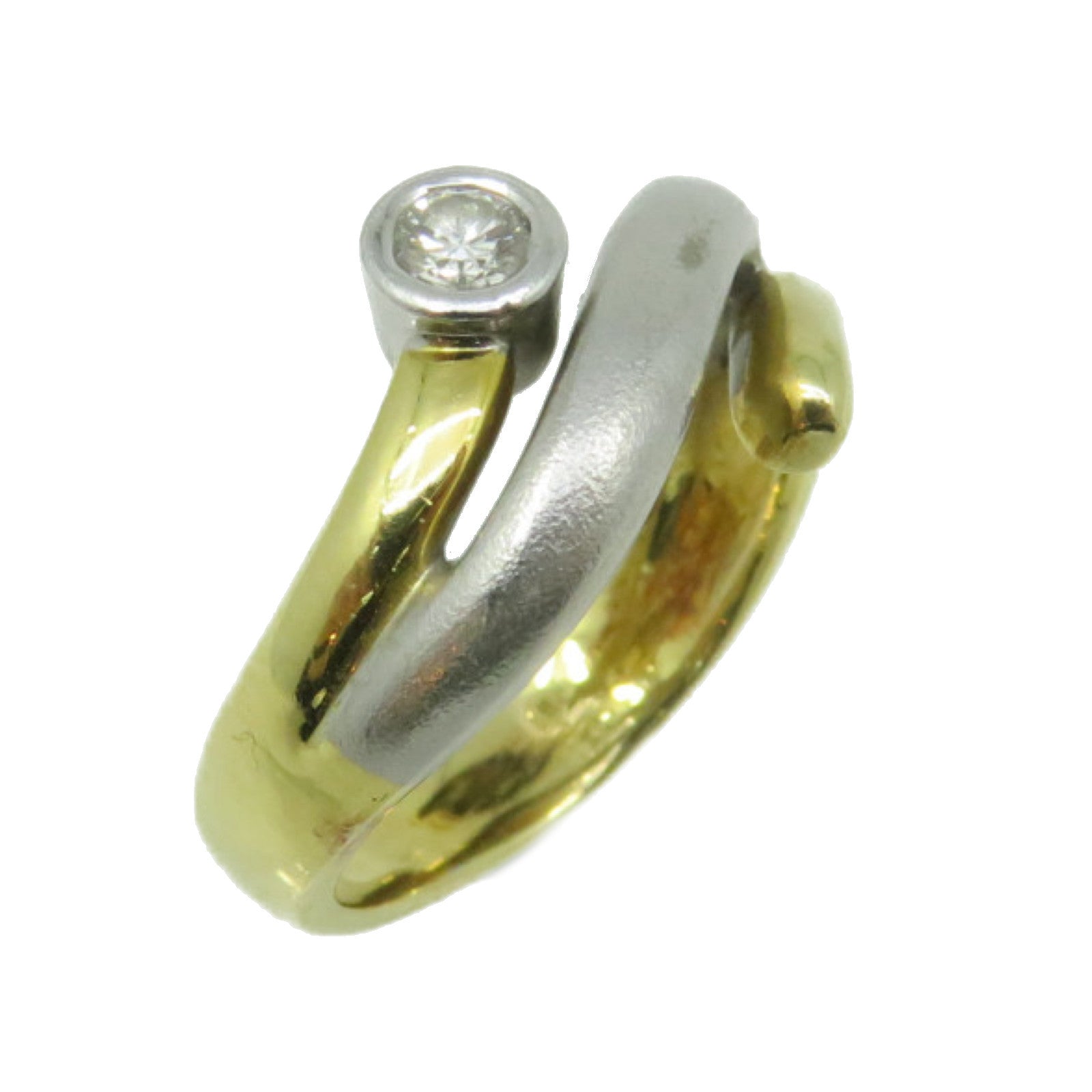 JEWELRY 18K黄金/18K白金/钻石Diamond Ring戒指US#6.25