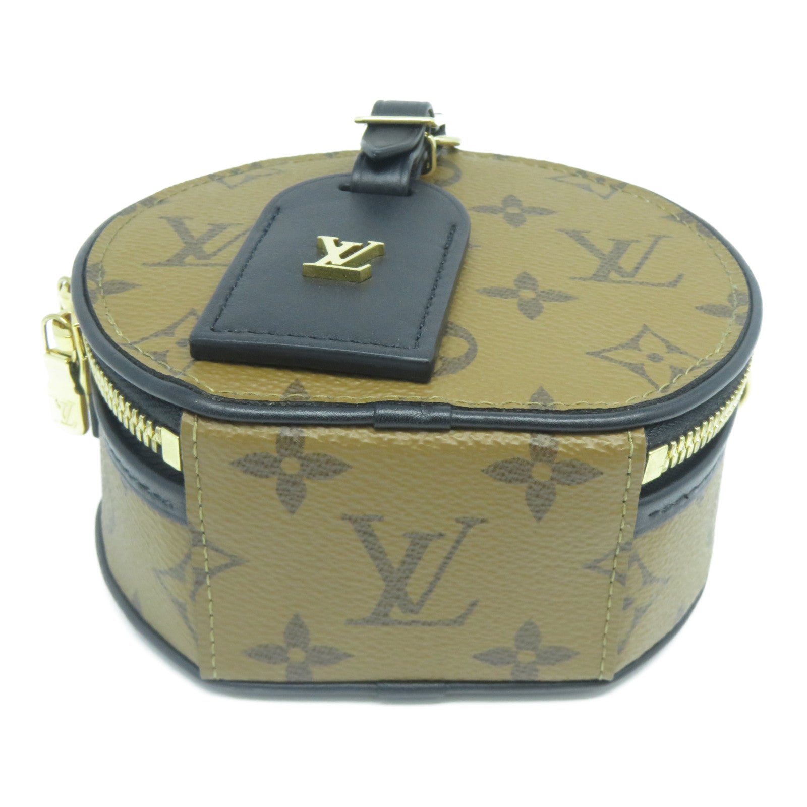 LOUIS VUITTON Monogram Mini Boite Chapeau金扣手挽肩背兩用袋紅色