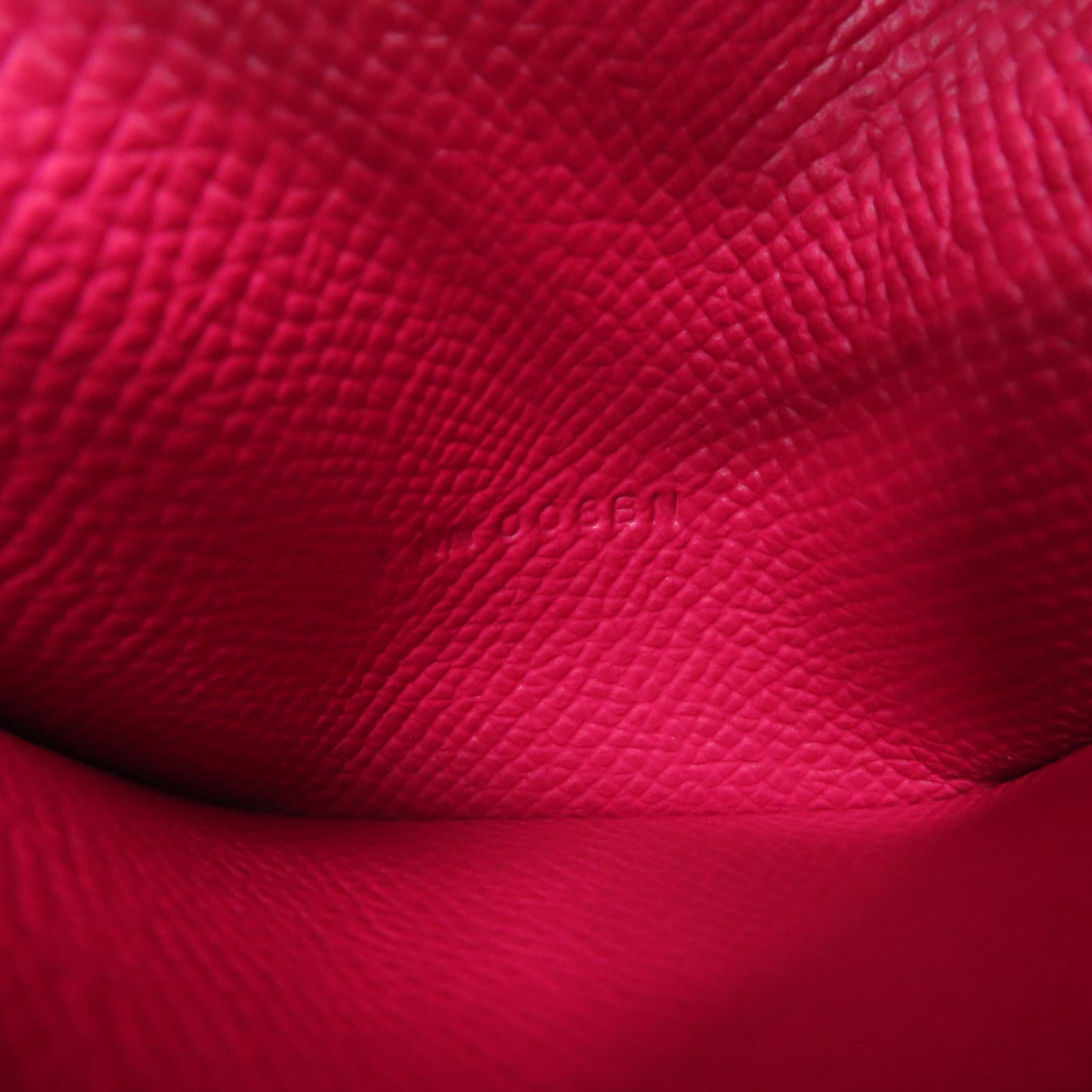 HERMES 【激減優惠】Epsom皮革Portefeuille Bearn Wallet Touch銀扣錢包紅色
