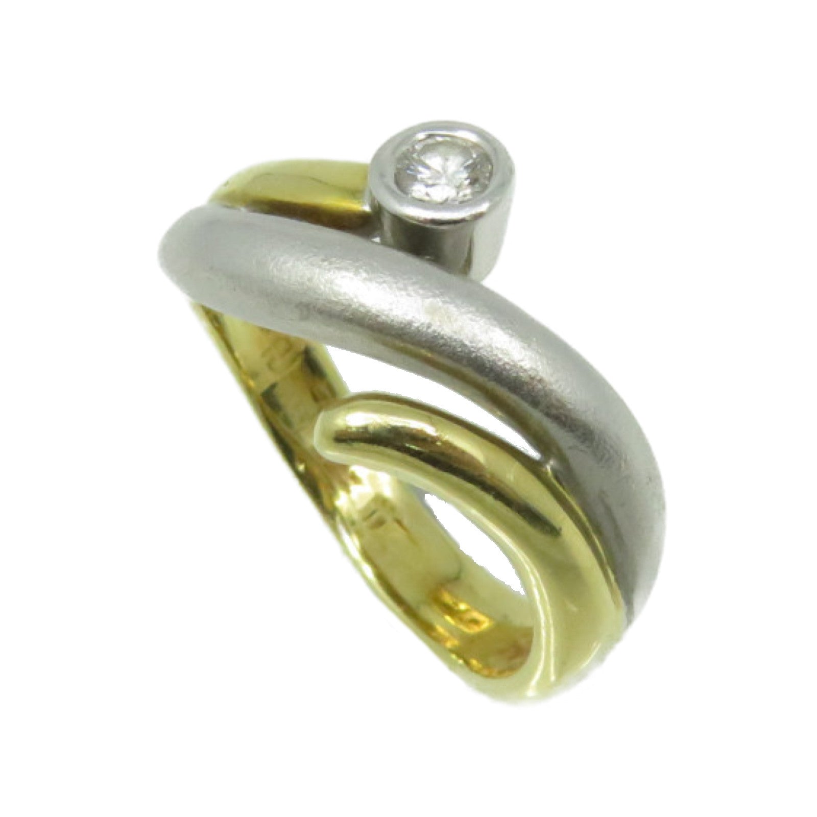 JEWELRY 18K黄金/18K白金/钻石Diamond Ring戒指US#6.25