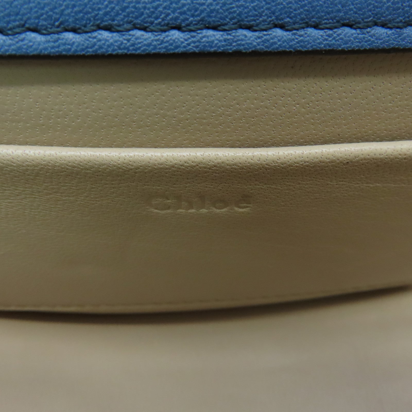 Chloe cowhide leather Nile Minaudiere Bracelet gold buckle handle shoulder bag blue